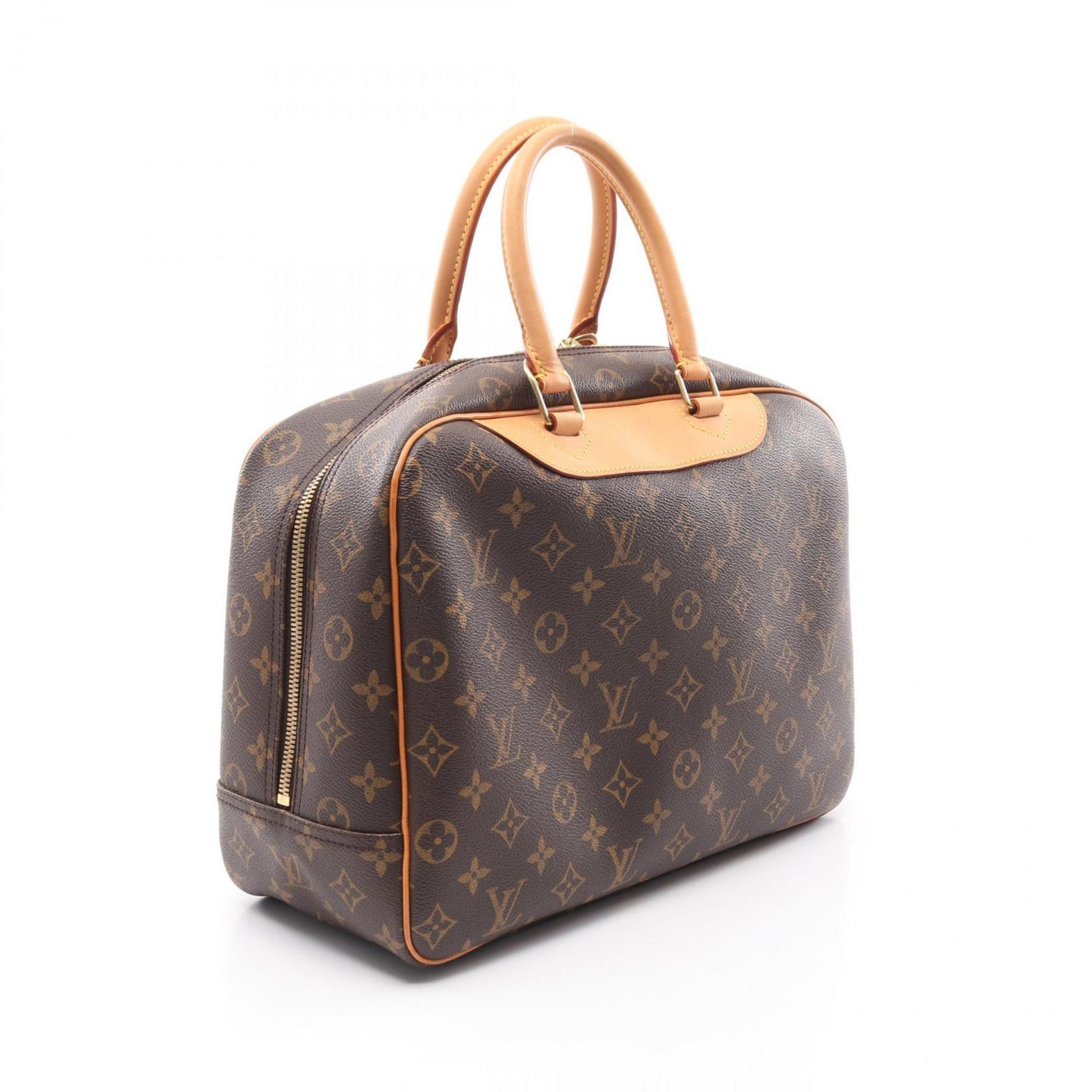 Louis Vuitton Deauville Bowling Vanity Handbag, Coated Canvas and Leather, Monogram