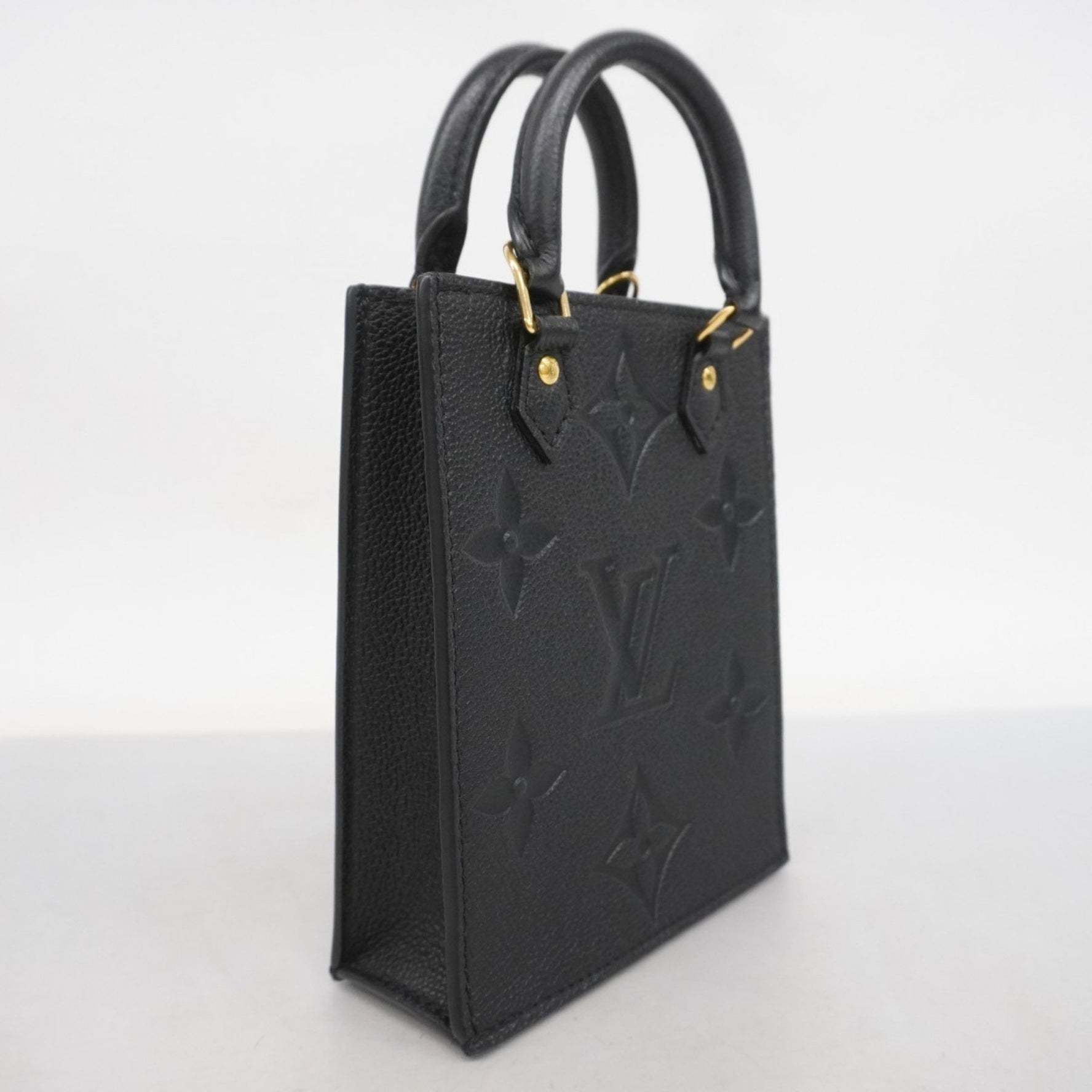 Louis Vuitton Monogram Empreinte Petite Sac Plat Shoulder Bag M81417 Noir Women's