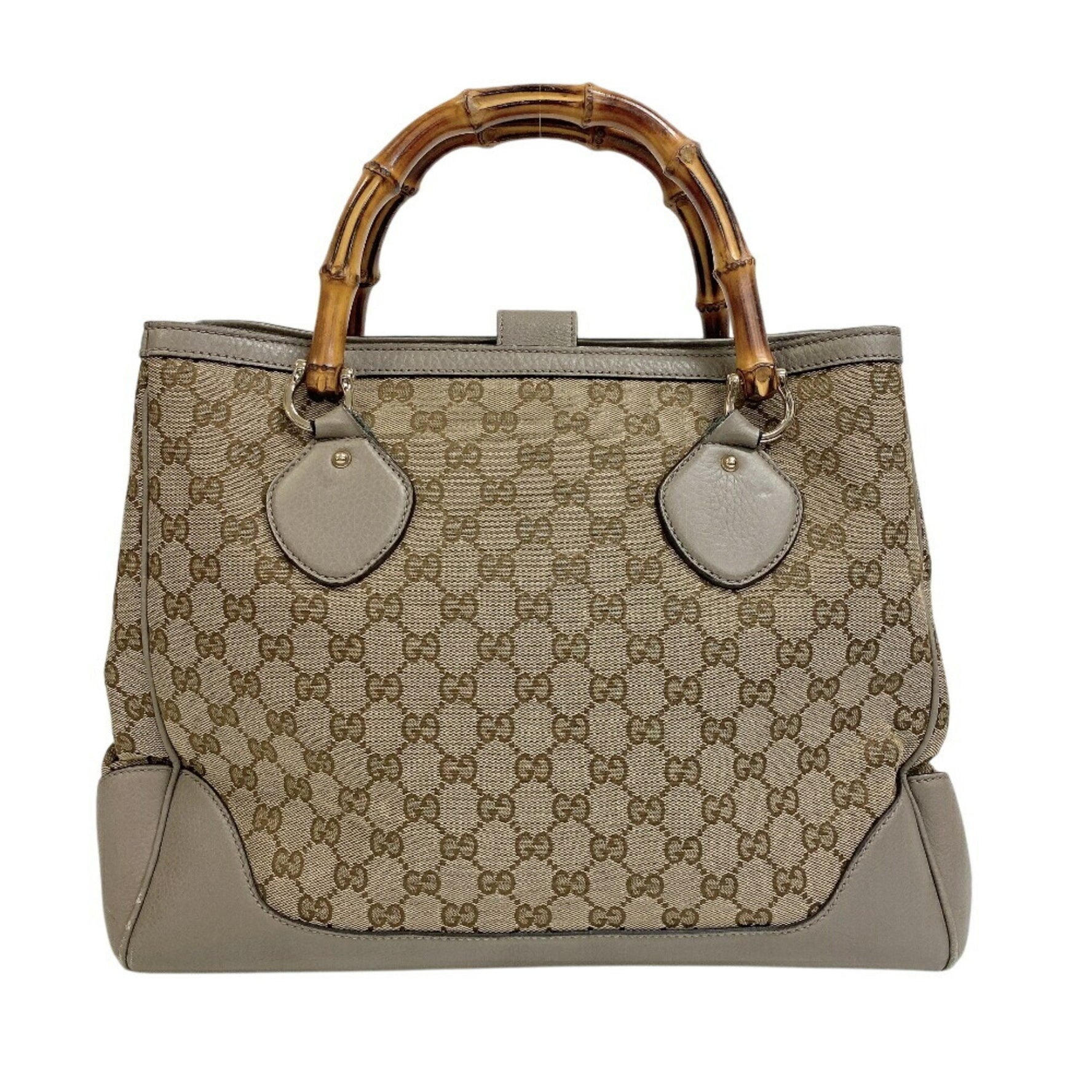 GUCCI Bamboo Handbag, Brown, Women's