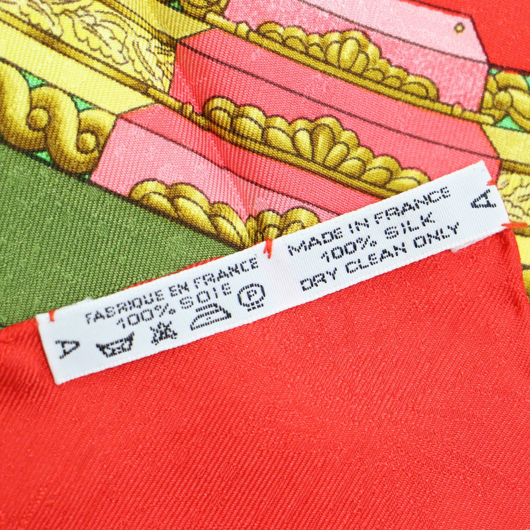 HERMES Carre 90 Silk Scarf Muffler LUNA PARK Amusement Park Large Red