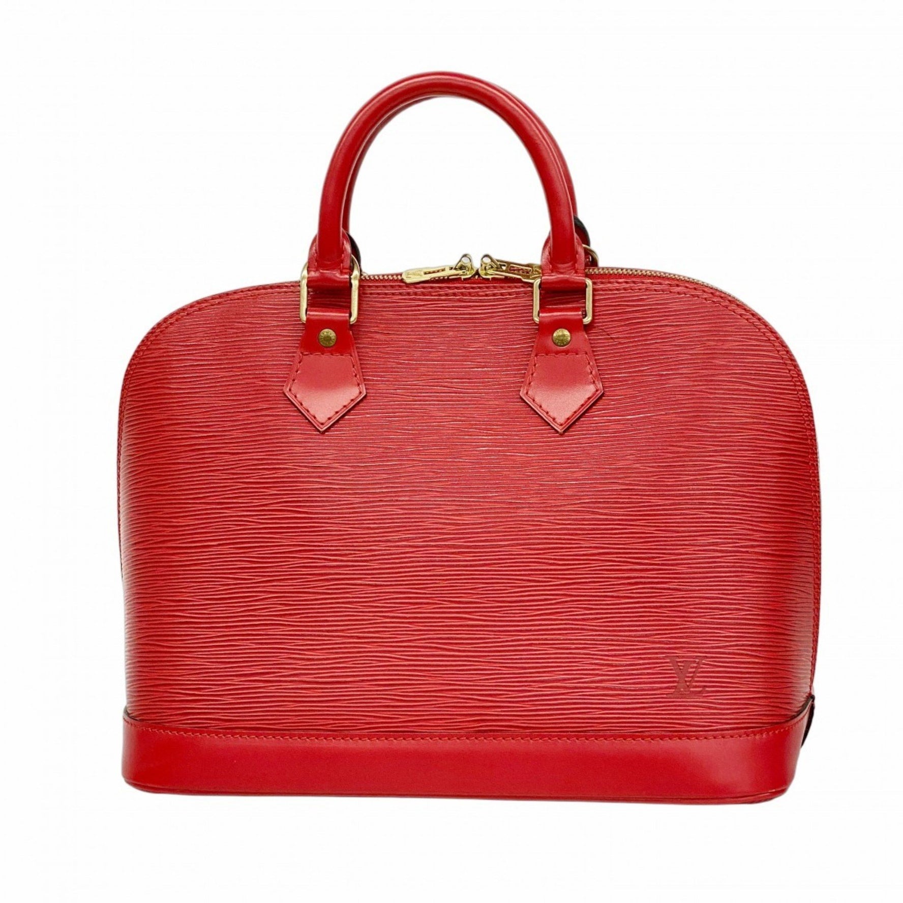 Louis Vuitton Epi Alma Handbag Castilian Red