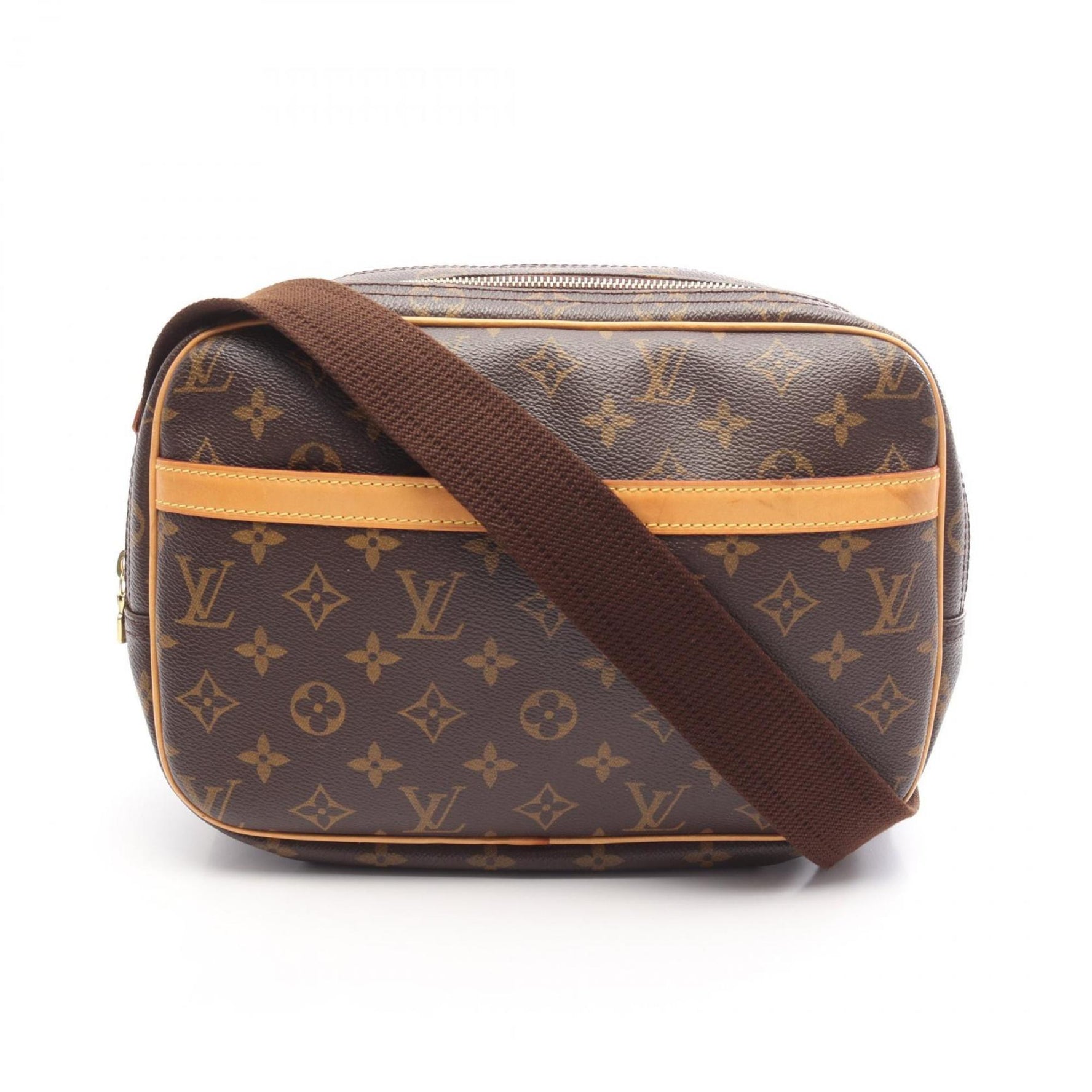 Louis Vuitton Reporter PM Shoulder Bag, Coated Canvas and Leather, Monogram, Brown