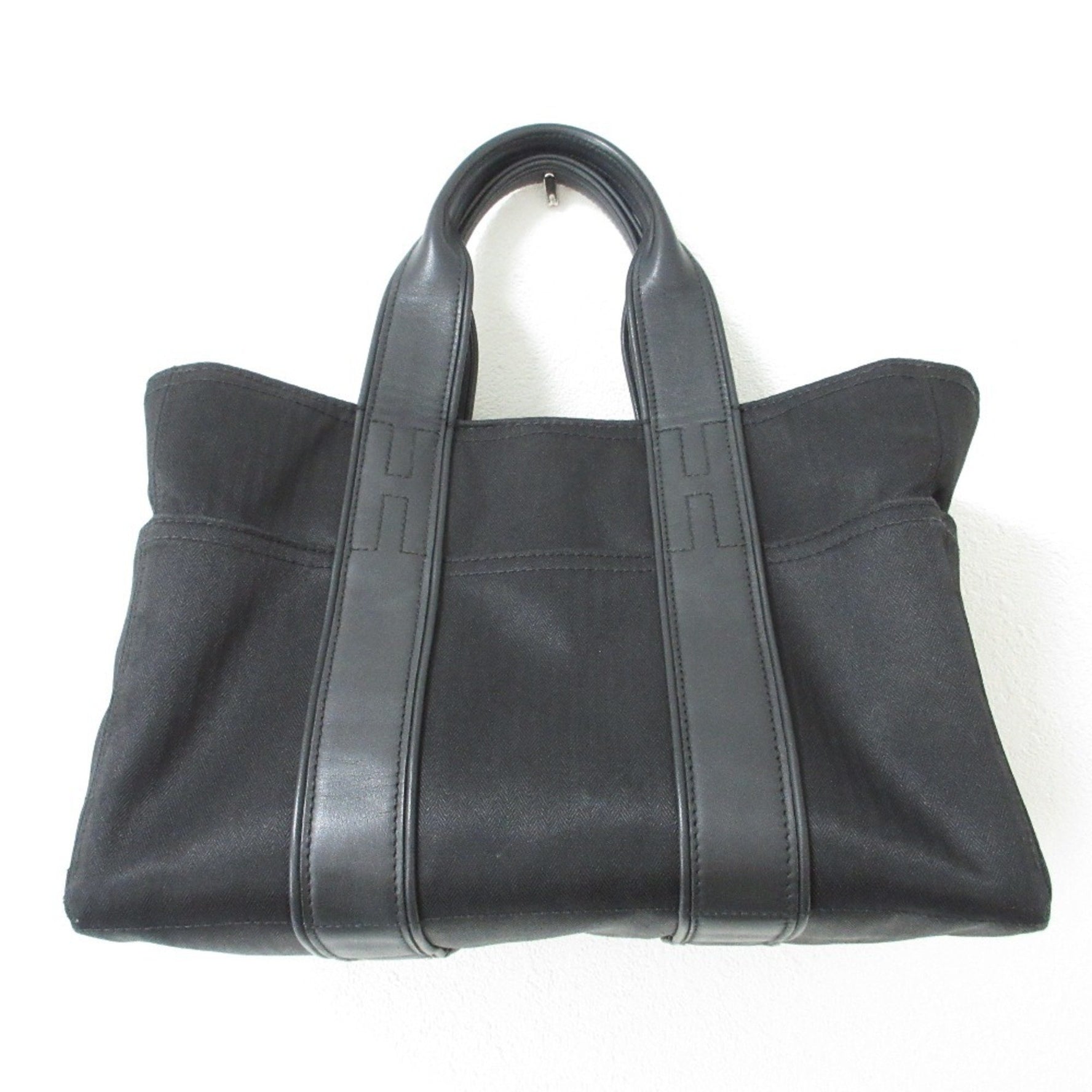 HERMES Acapulco PM Canvas Leather Tote Bag Men's