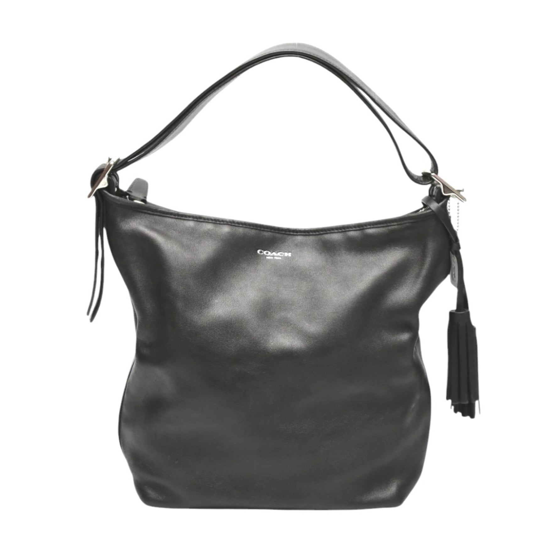 COACH Shoulder Bag Cafu Leather Black