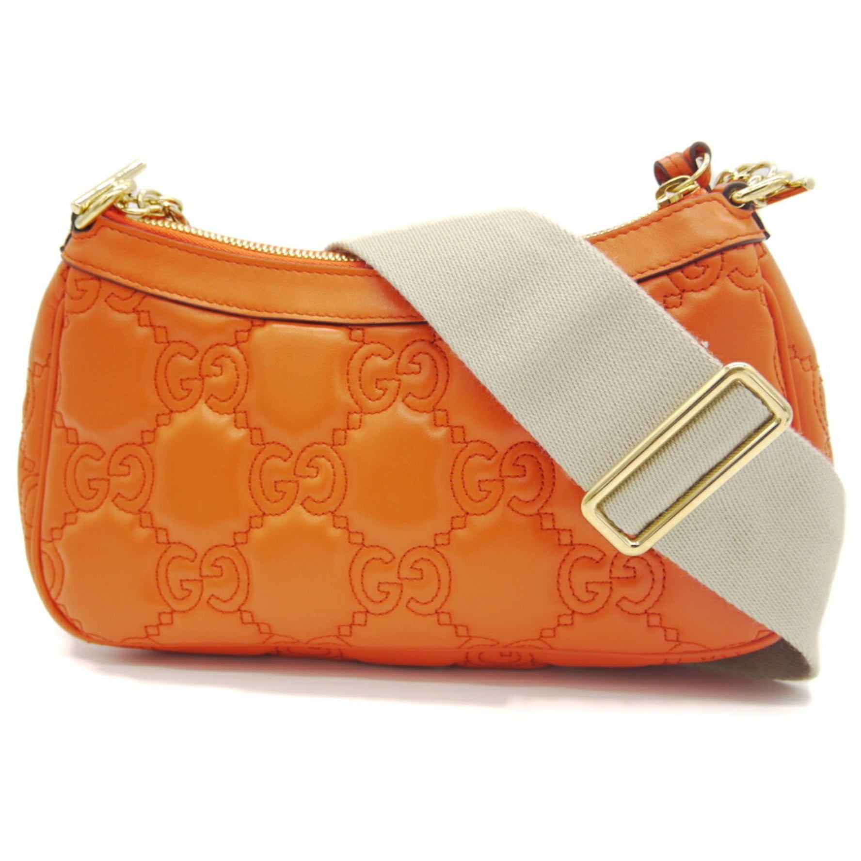 GUCCI GG Matelasse Leather Handbag Chain Shoulder Bag