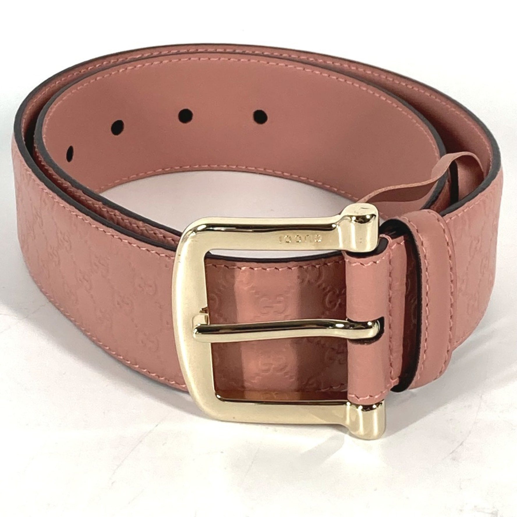 GUCCI Micro Guccissima GG Leather Belt