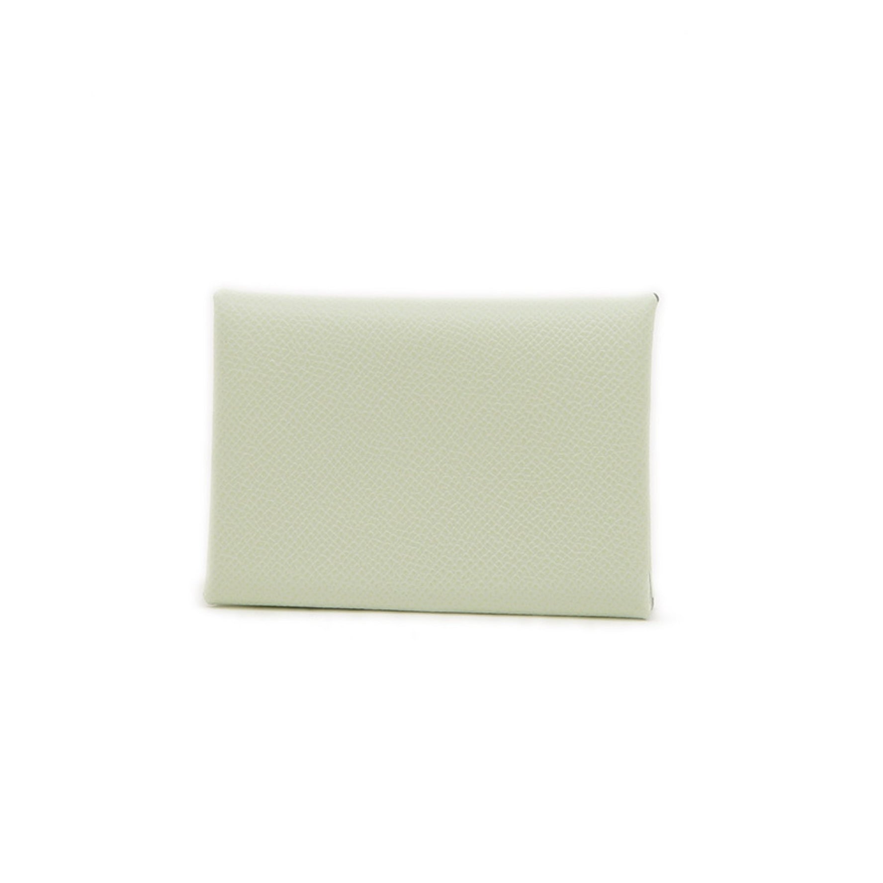 Hermes Calvi Duo Verso Business Card Holder/Card Case Epson Vert Fizz Yucca W Engraved