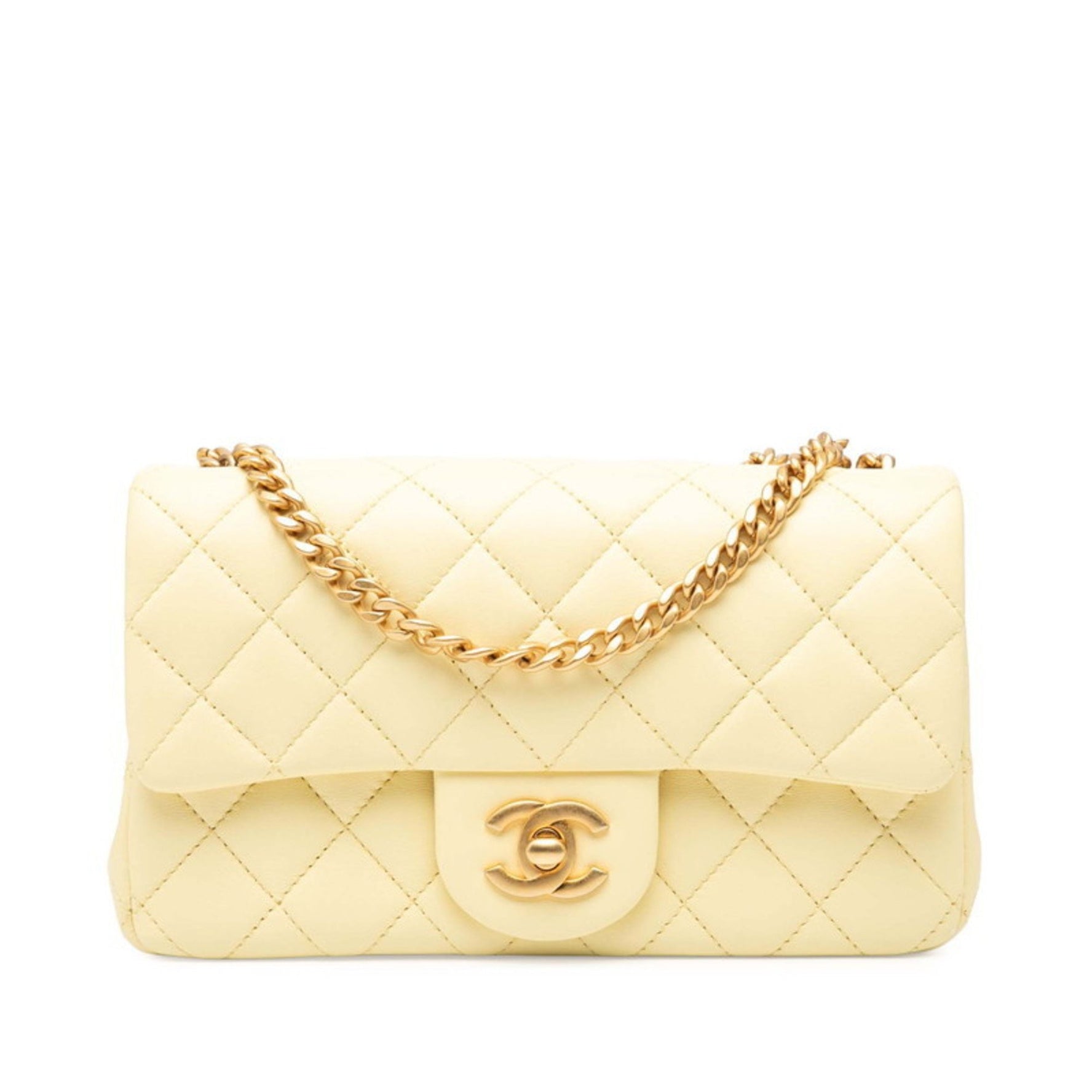 CHANEL Mini Matelasse 20 Chain Shoulder Bag Gold Hardware Lambskin