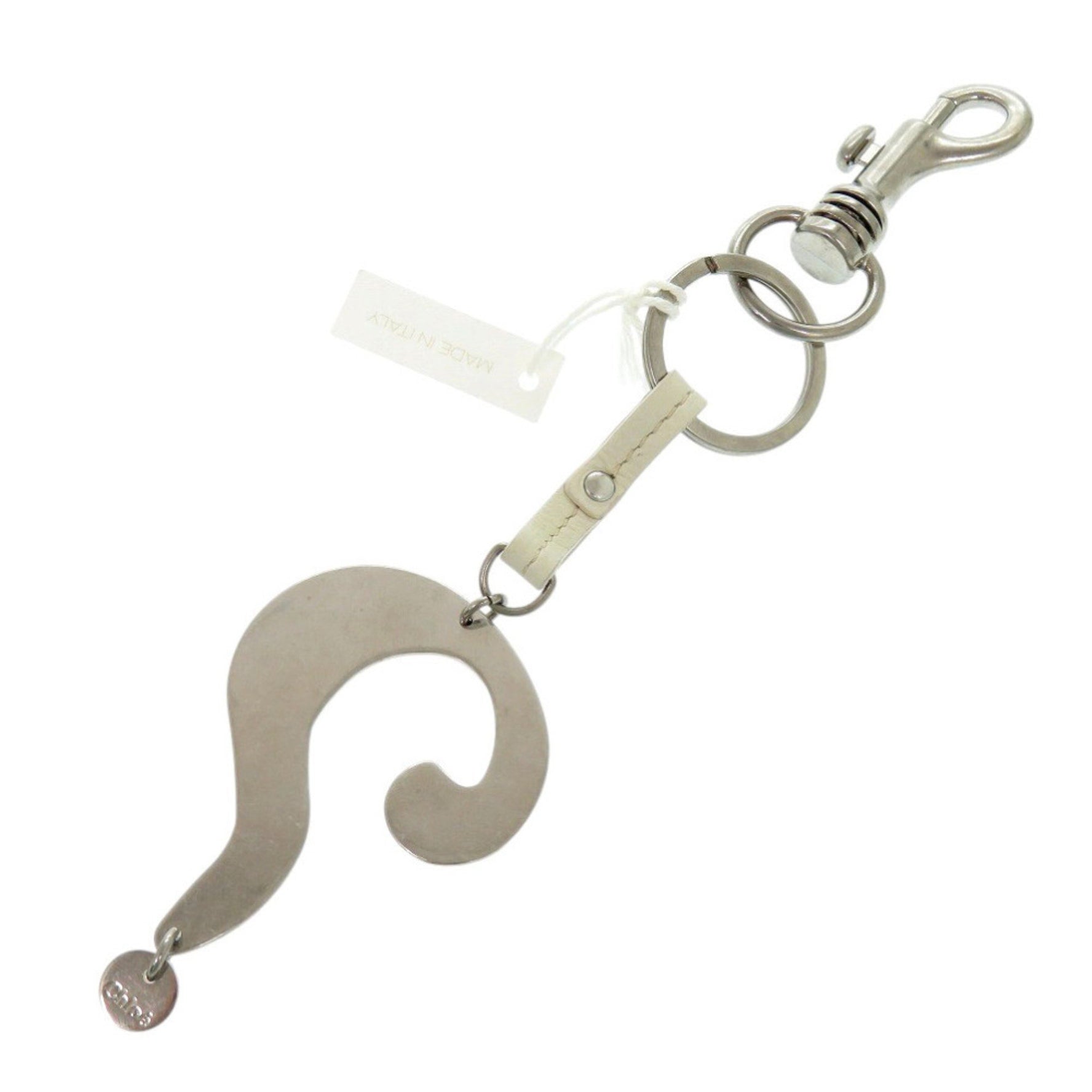 Chloé Chloe Key Ring Question Charm Keychain Metal/Metal Orange 1874