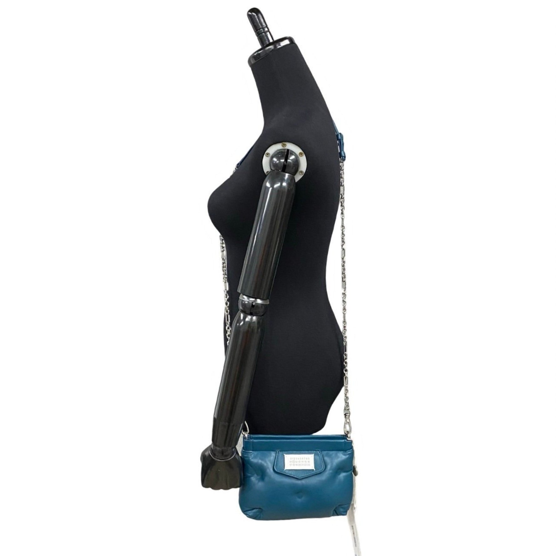 Maison Margiela Glam Slam Leather Shoulder Bag with Chain