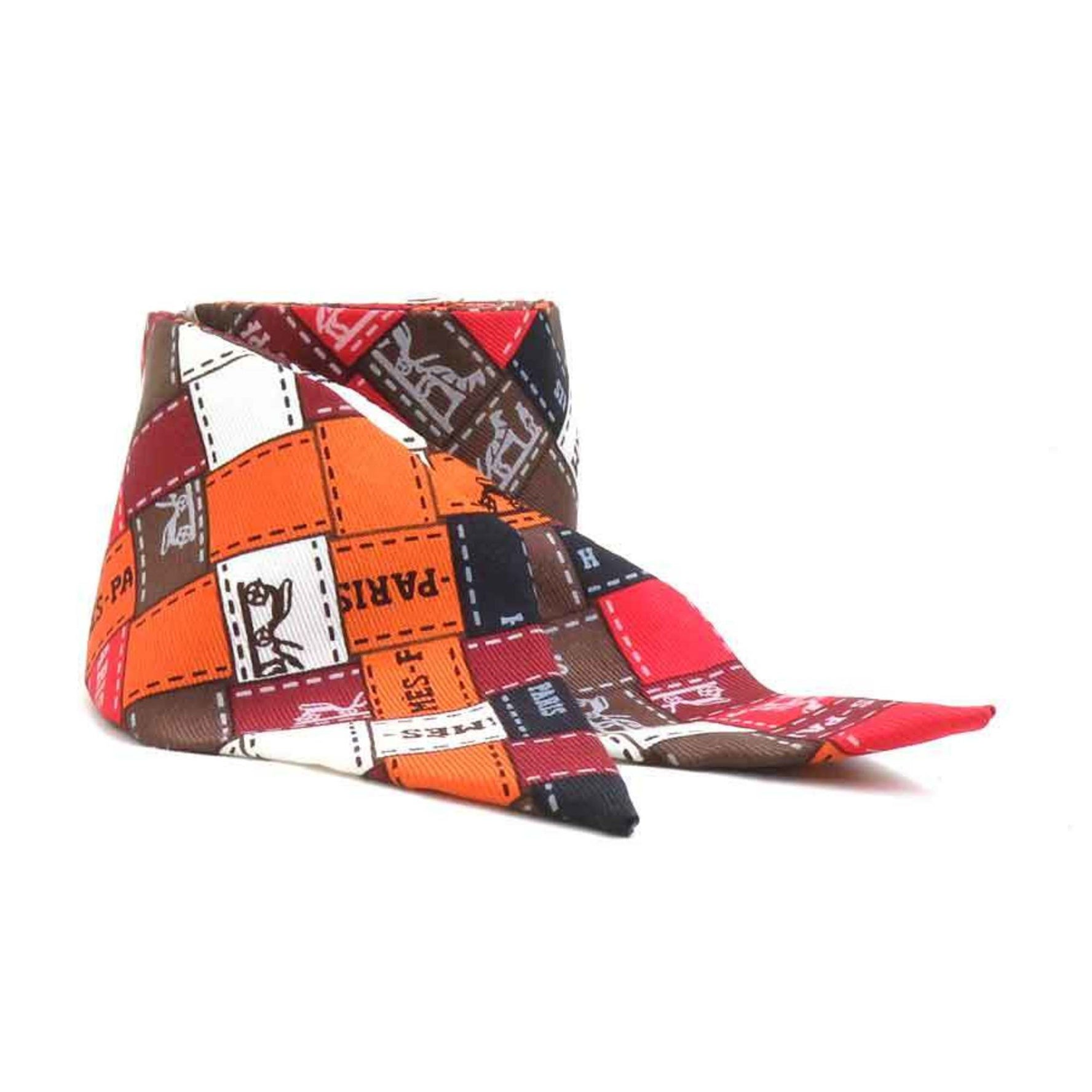 Hermes Scarf/Muffler Twilly Silk Multicolor