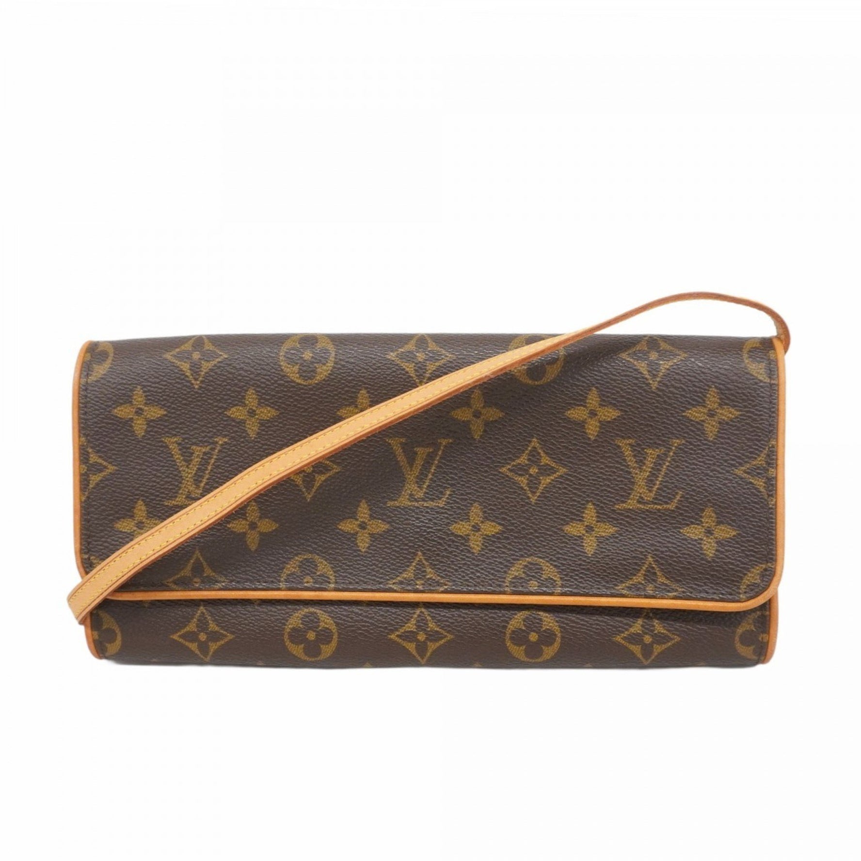 Louis Vuitton Monogram Pochette Twin GM Shoulder Bag M51852 Brown Women's