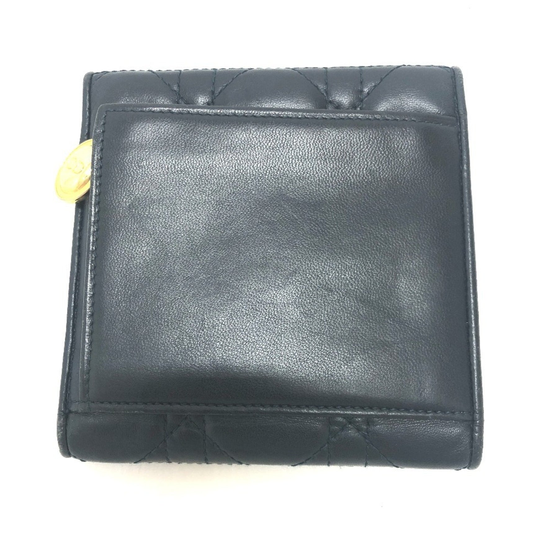 Christian Dior Dior Cannage Tri-fold Wallet, Lambskin