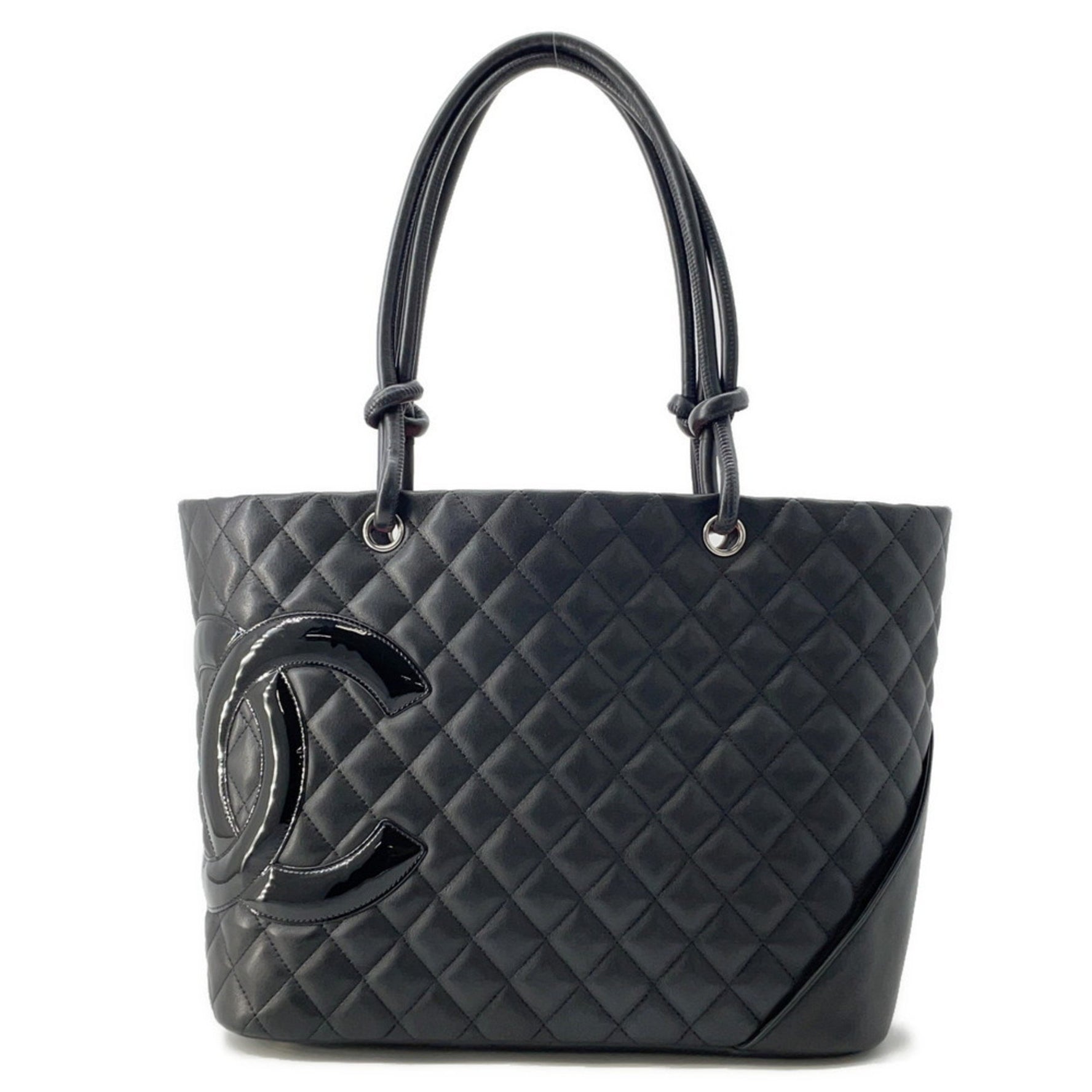 CHANEL Tote Bag Cambon Line Large Coco Mark Leather Patent