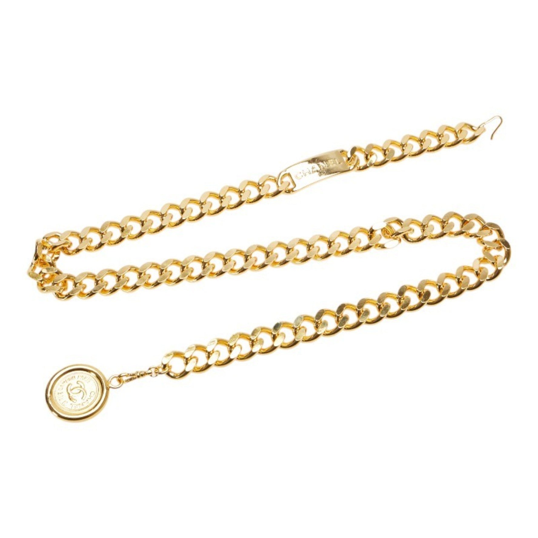 Vintage Chanel Coco Mark 31 Rue Cambon Paris Chain Belt, Plated