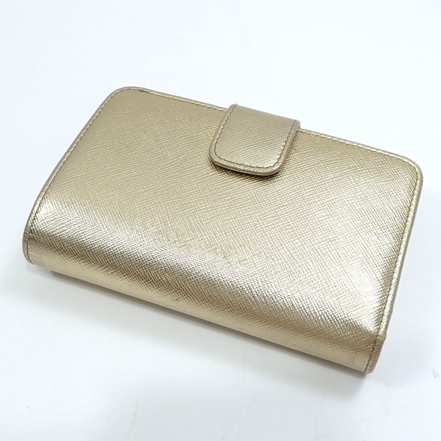 Prada Saffiano Leather Bifold Wallet, L-Shaped