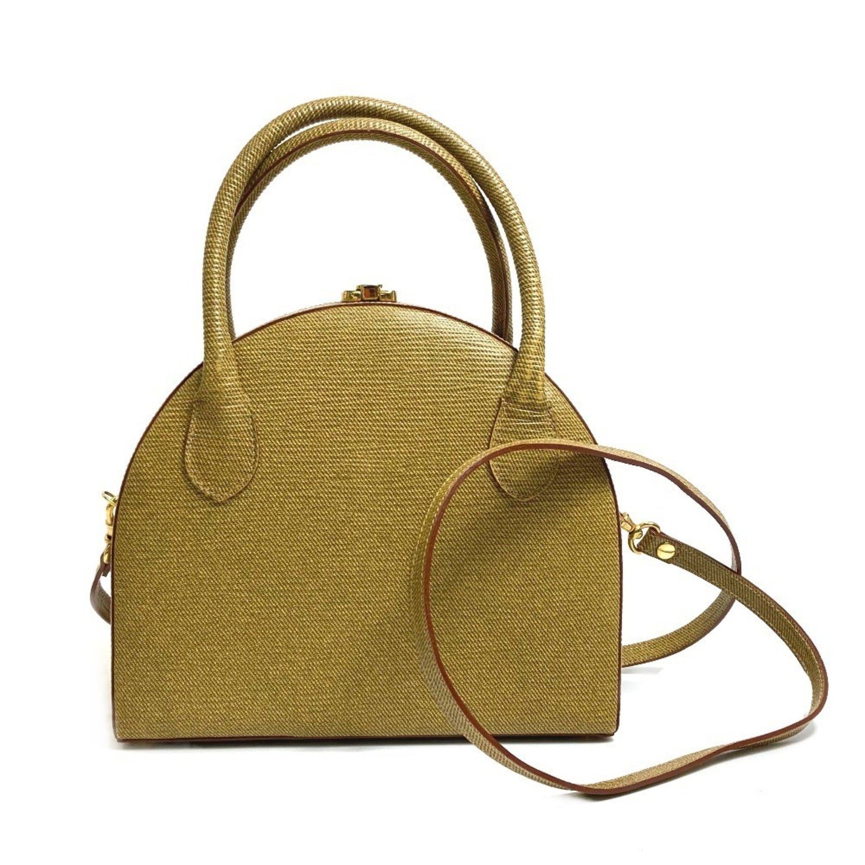 FENDI semicircular shoulder bag/handbag in leather