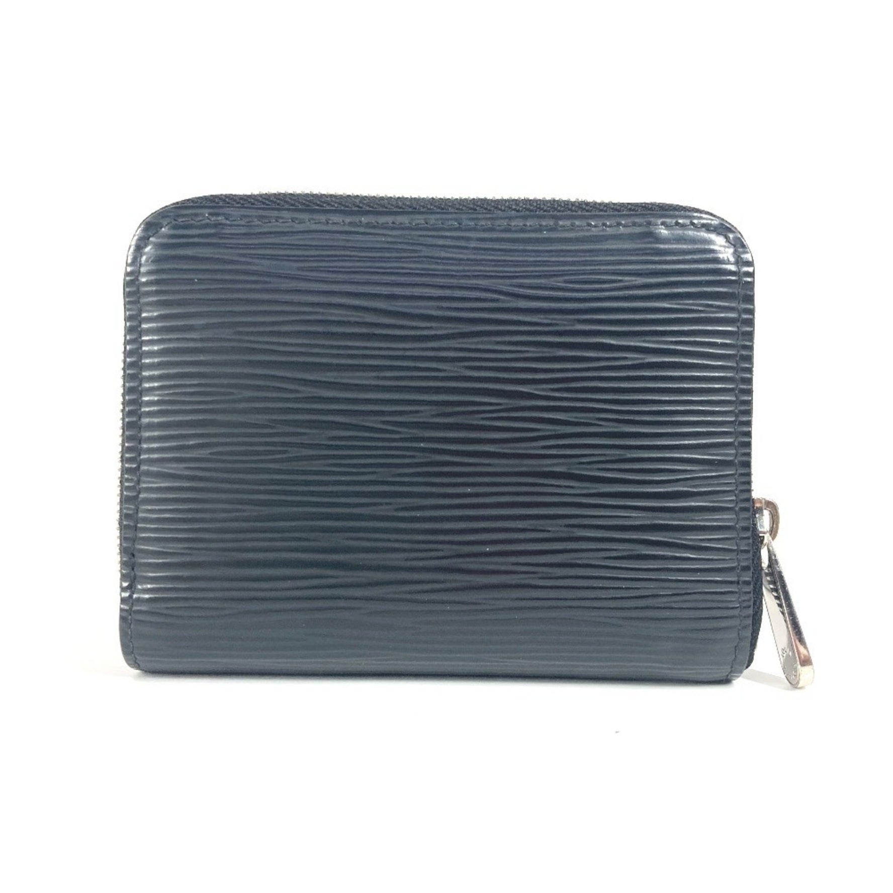 Louis Vuitton Epi Zipper Coin Purse Wallet Round Wallet/Coin Case Leather Men's Noir Black