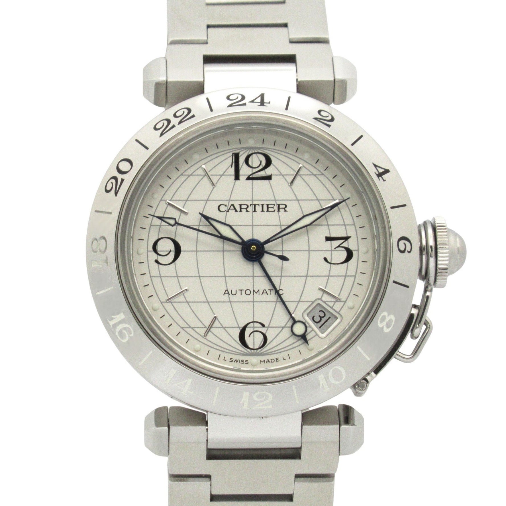 Cartier Pasha C Meridian Watch, Stainless Steel, Silver
