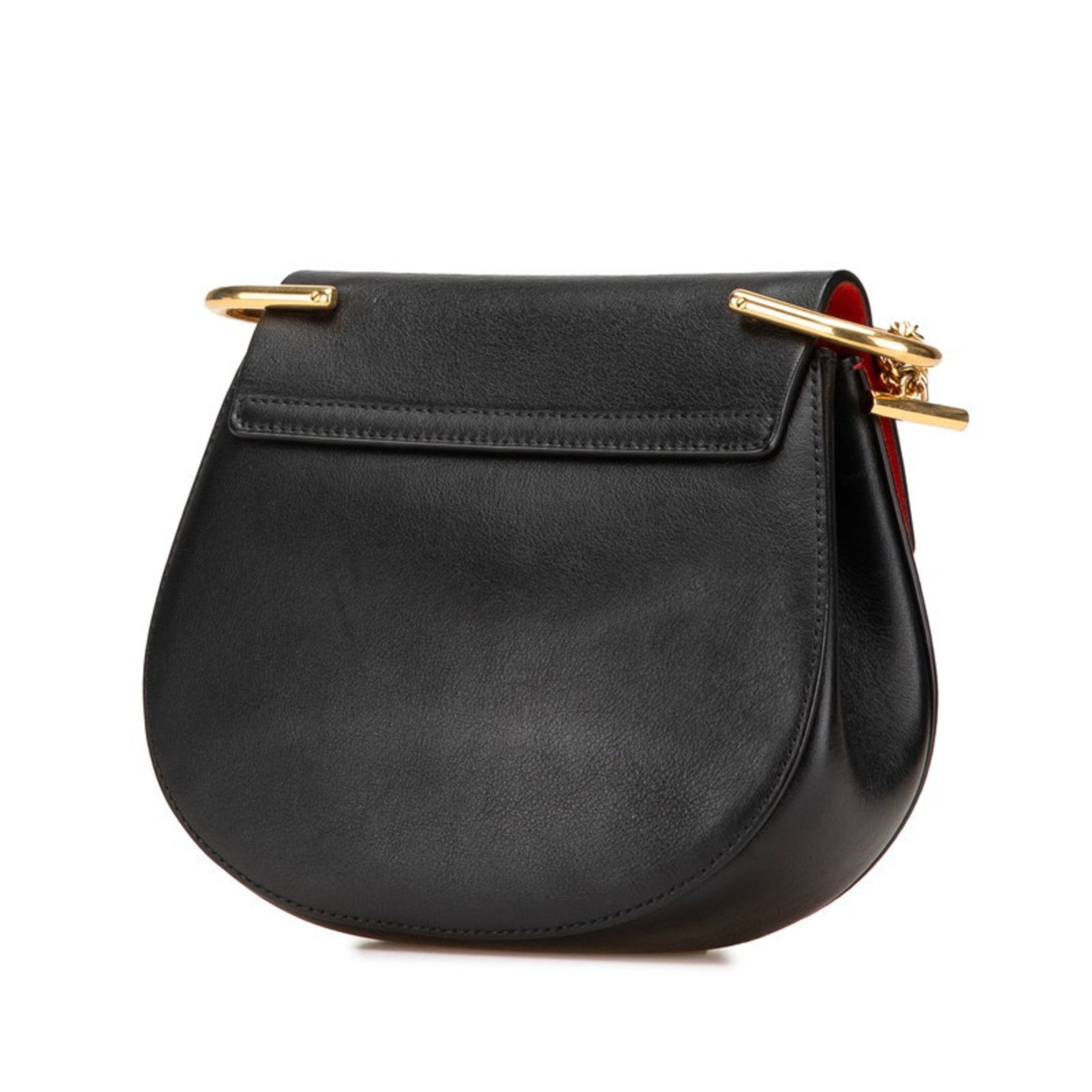 Chloé Chloe Drew Crossbody Chain Shoulder Bag in Red and Black Leather Sweatshirt