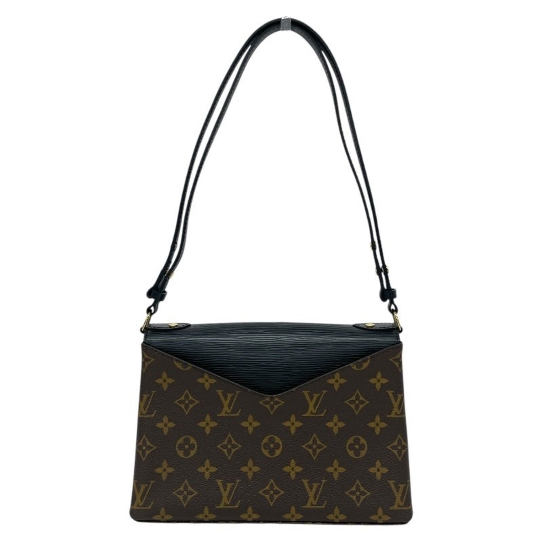 Louis Vuitton Saint Michel Shoulder Bag Monogram Epi Leather, Noir Black