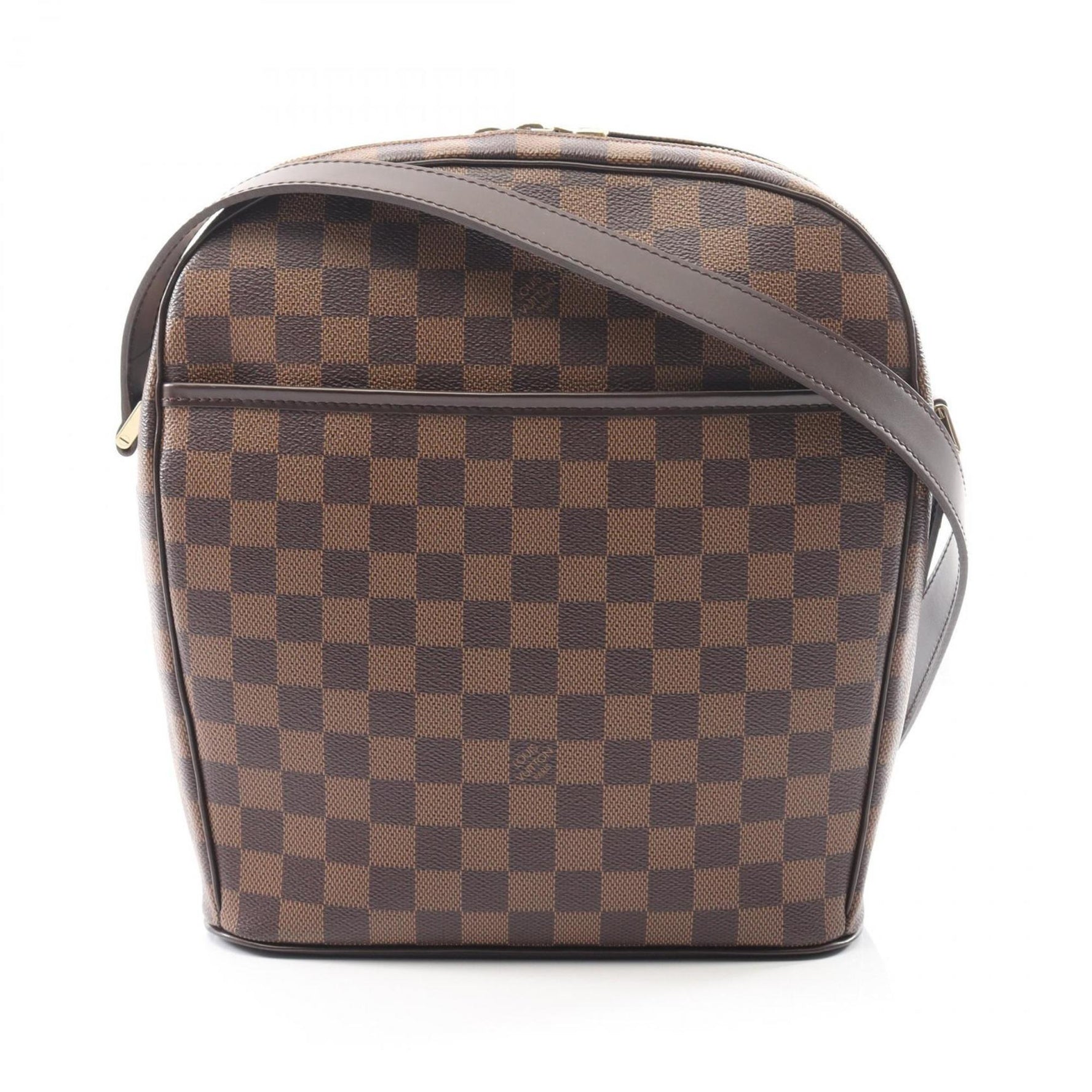 Louis Vuitton Ipanema GM Shoulder Bag, Coated Canvas, Leather, Damier, Brown
