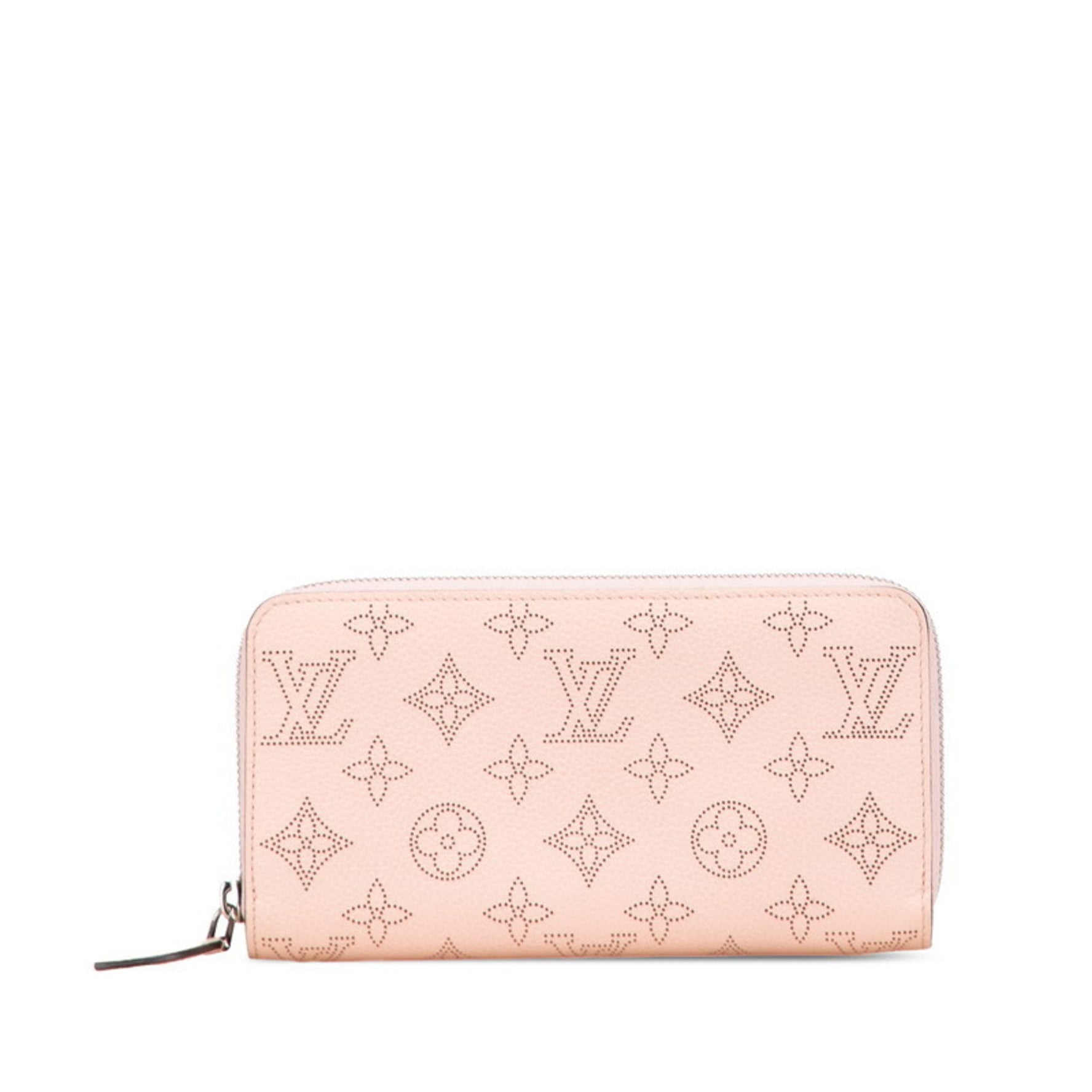 Louis Vuitton Monogram Mahina Zippy Wallet, Round Zipper Long Wallet Magnolia Pink Leather, LOUIS VUITTON