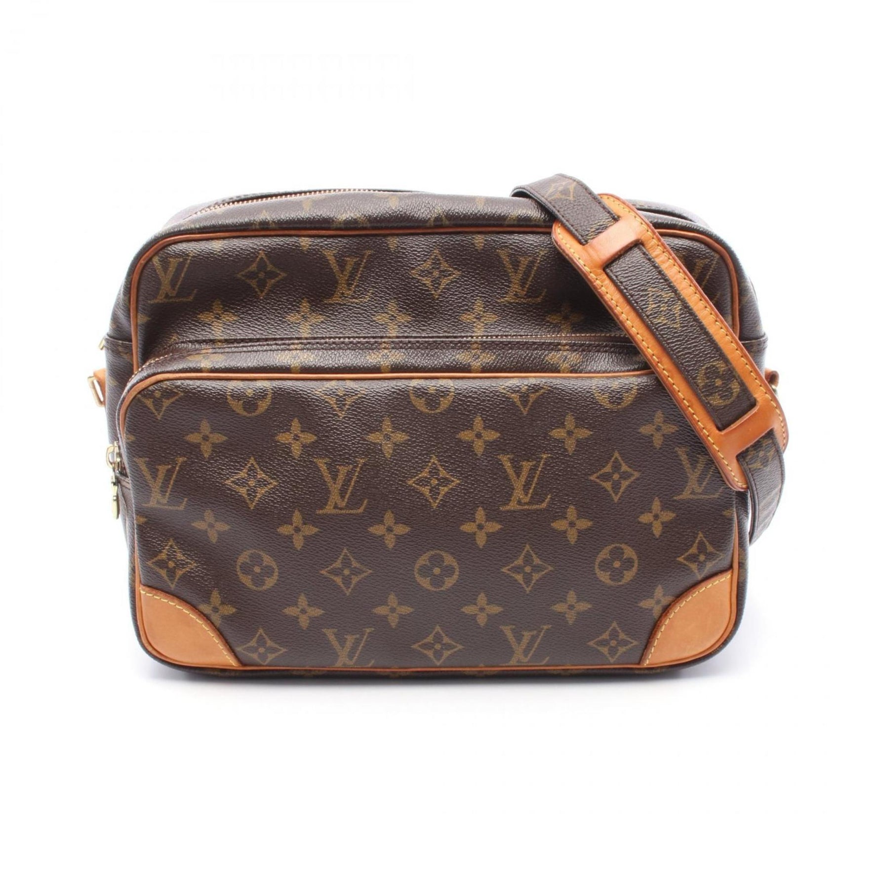 Louis Vuitton Nile Shoulder Bag Coated Canvas Leather Monogram