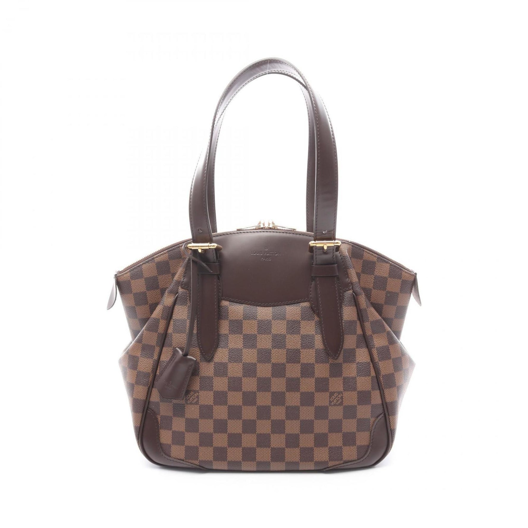 Louis Vuitton Verona MM Shoulder Bag Coated Canvas Leather Damier Brown