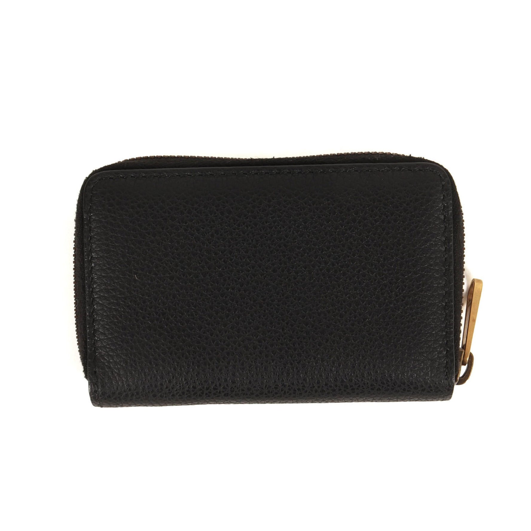 GUCCI Leather Round Zip Card Case