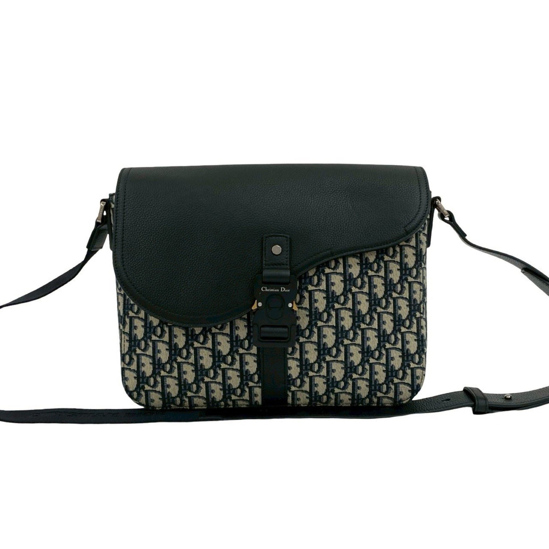 Christian Dior Saddle Messenger Bag, Oblique Pattern Canvas and Leather Shoulder -6139