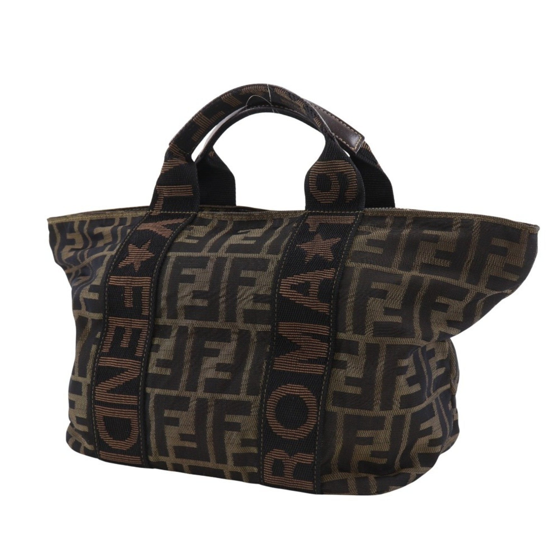 FENDI Zucca handbag in nylon canvas, size