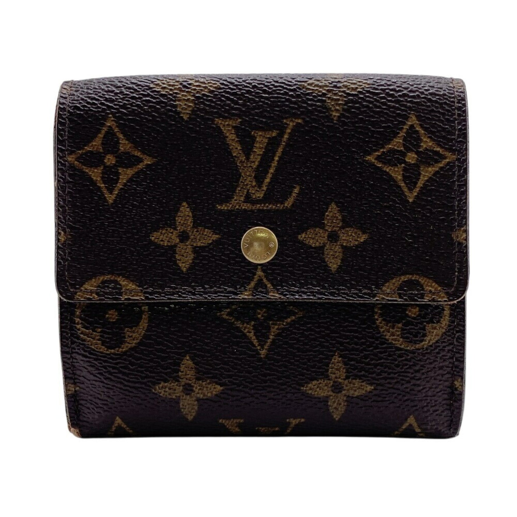 LOUIS VUITTON M61652 Porte Monnaie Pie Carte Credit W Monogram Tri-fold Wallet, Brown, Unisex