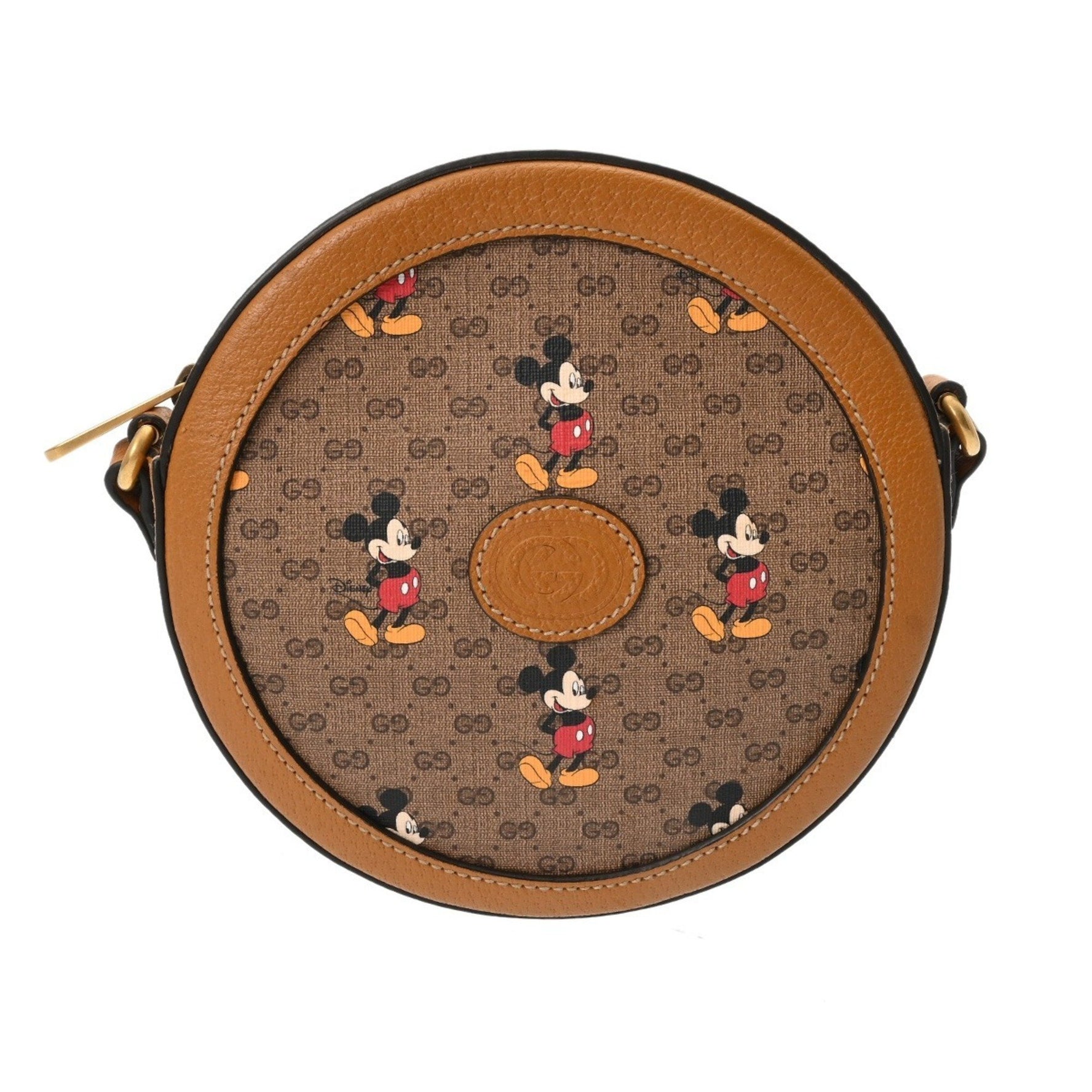 GUCCI Mickey Mouse collaboration PVC calfskin shoulder bag