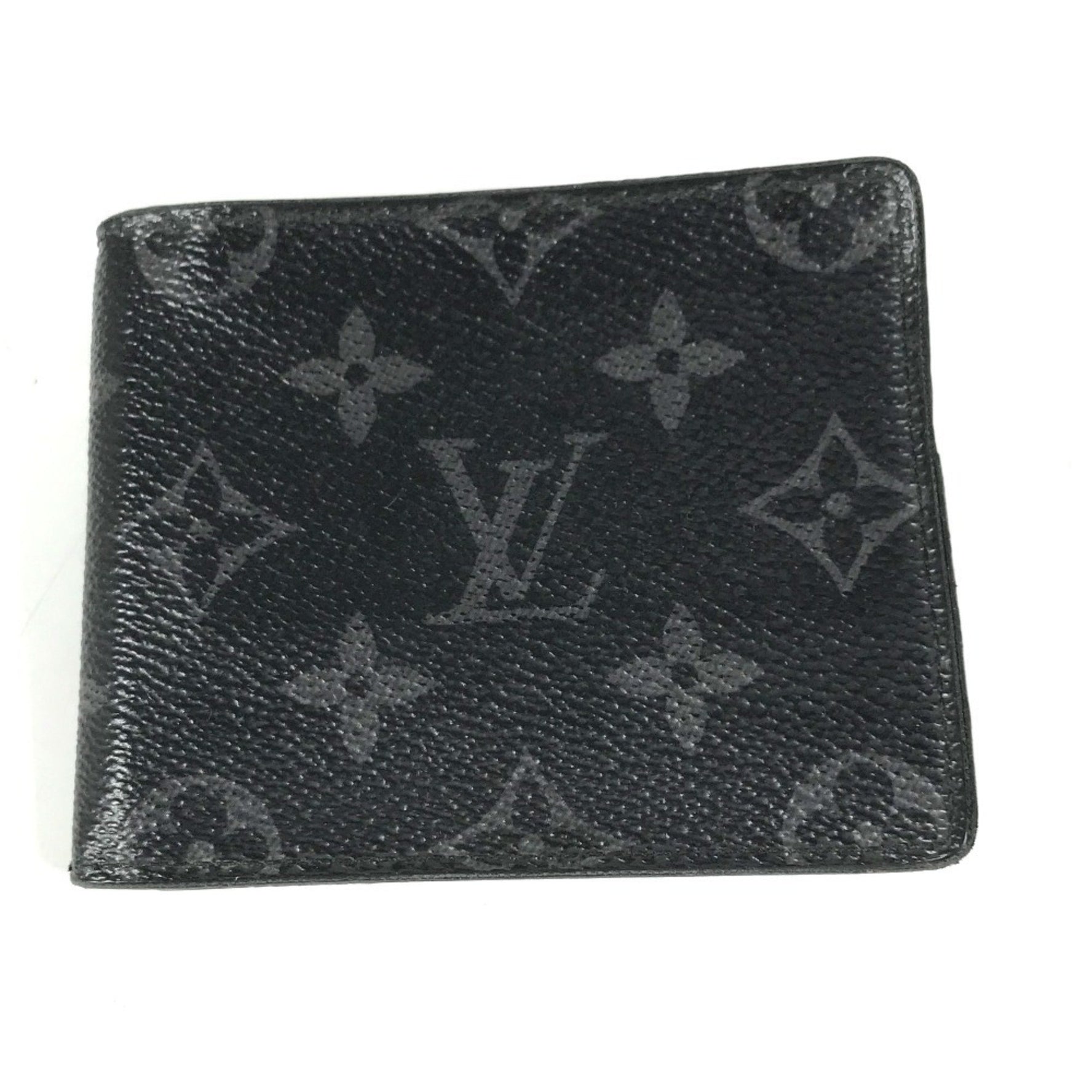LOUIS VUITTON M62480 Monogram Eclipse Portefeuille Pans, Compact Wallet with Money Clip, Bifold Wallet, Canvas, Men's, Black