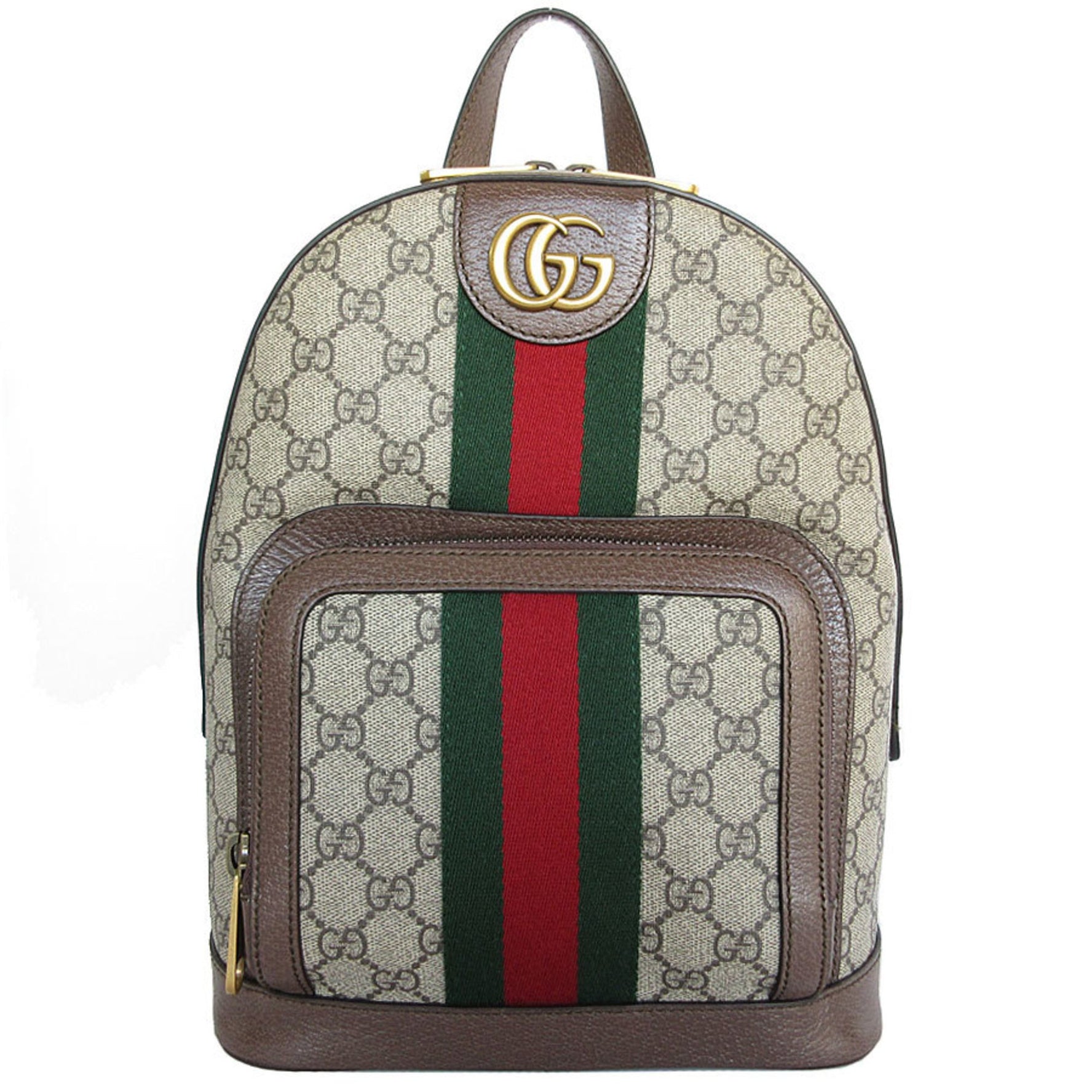 GUCCI Backpack GG Marmont Supreme Canvas Brown Gold Men's Women's s0354a