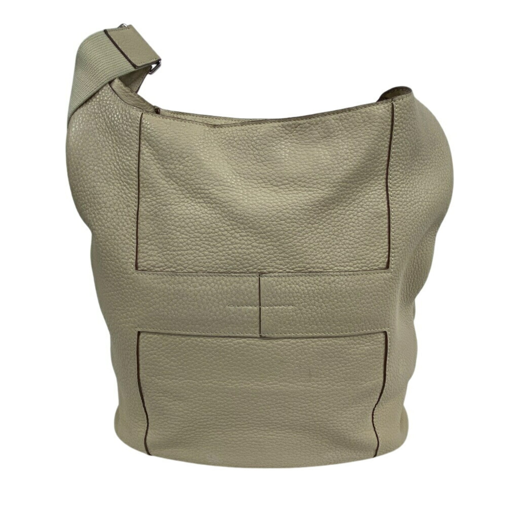 HERMES Hermes Good News GM Shoulder Bag Beige Women's Men's