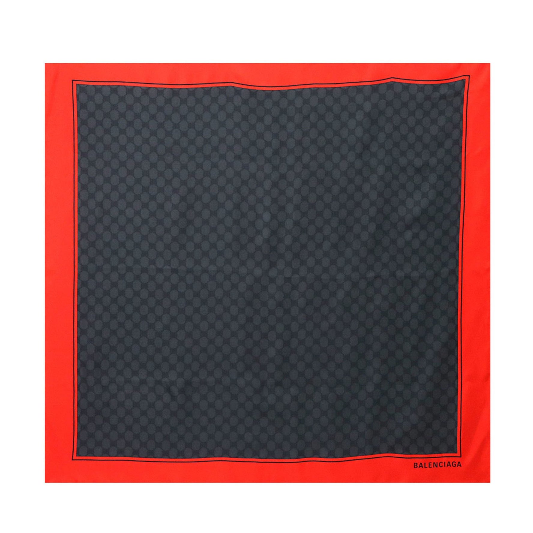 Balenciaga Gucci Hacker Project Scarf, 100% Silk, Black and Red,