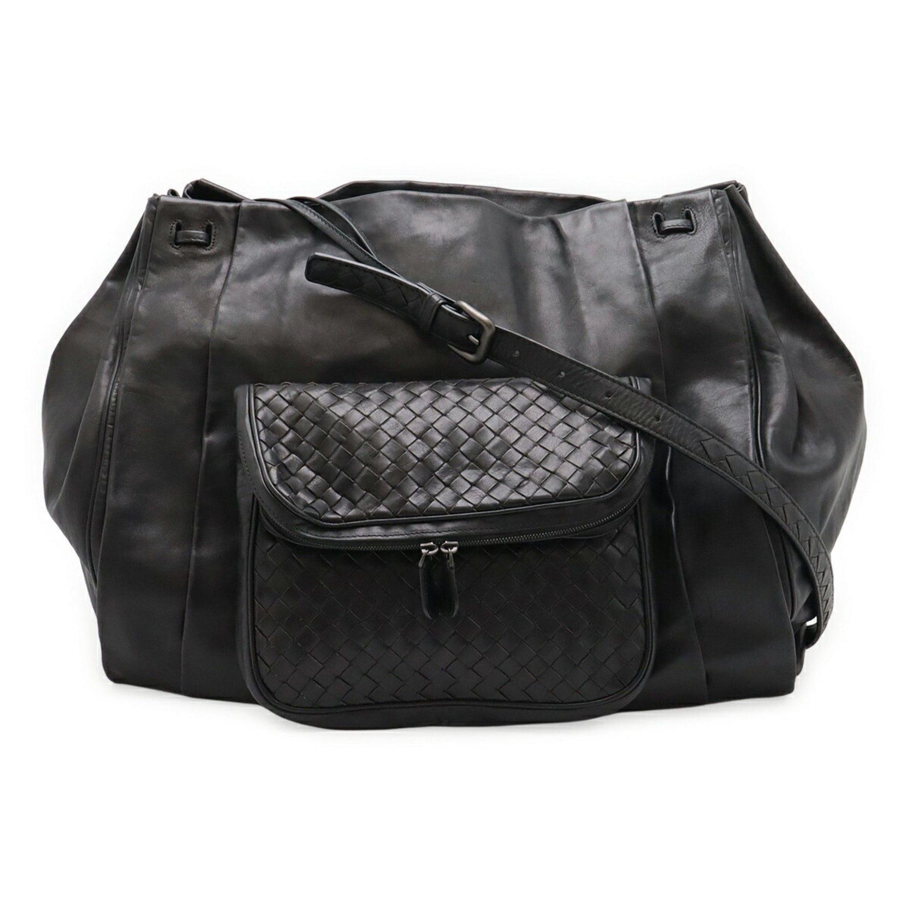 BOTTEGA VENETA Intrecciato Shoulder Bag in Leather