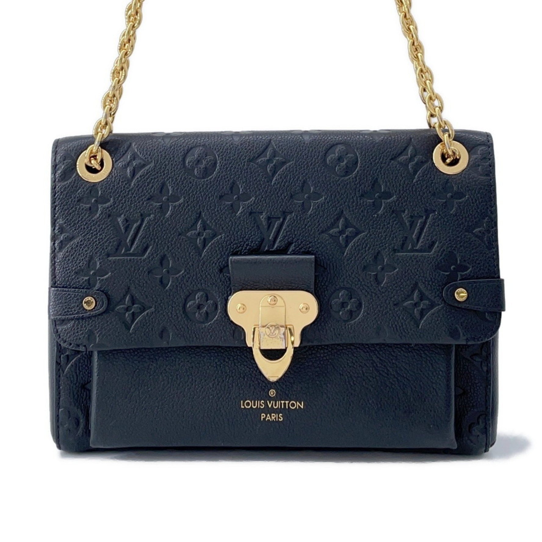 Louis Vuitton Chain Shoulder Bag Monogram Empreinte Vavin PM M44151 Black