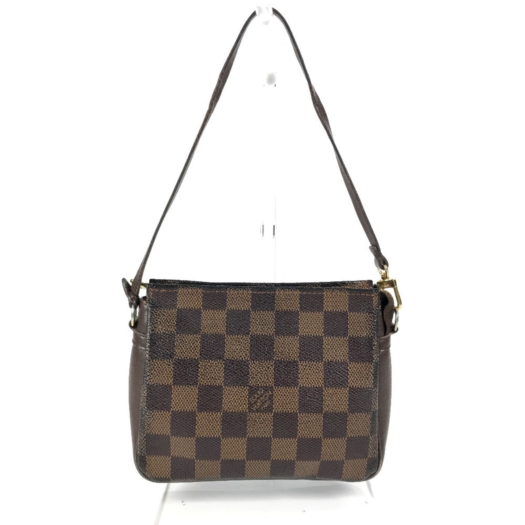 Louis Vuitton Damier Truss Makeup Accessory Pouch Bag Shoulder Handbag Canvas Ebene Brown