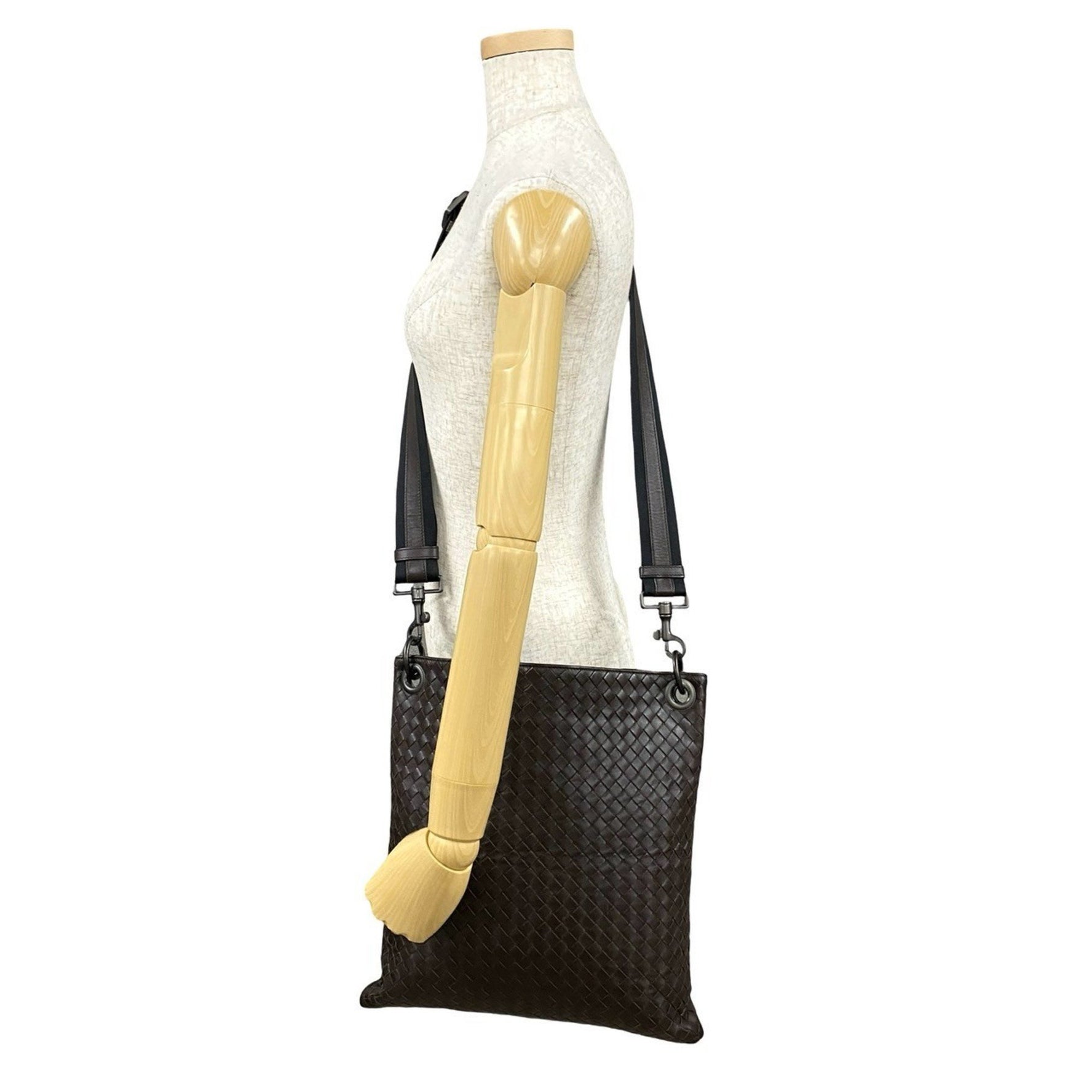 BOTTEGA VENETA Intrecciato Leather Shoulder Bag/Sacoche/Pochette