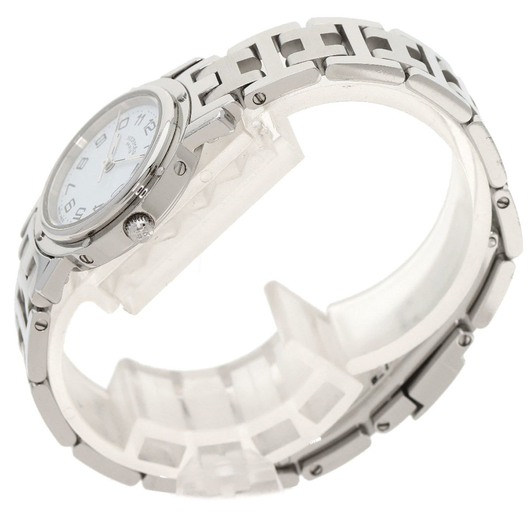 Hermes CL4.210 Clipper New Buckle Watch Stainless Steel SS Ladies HERMES