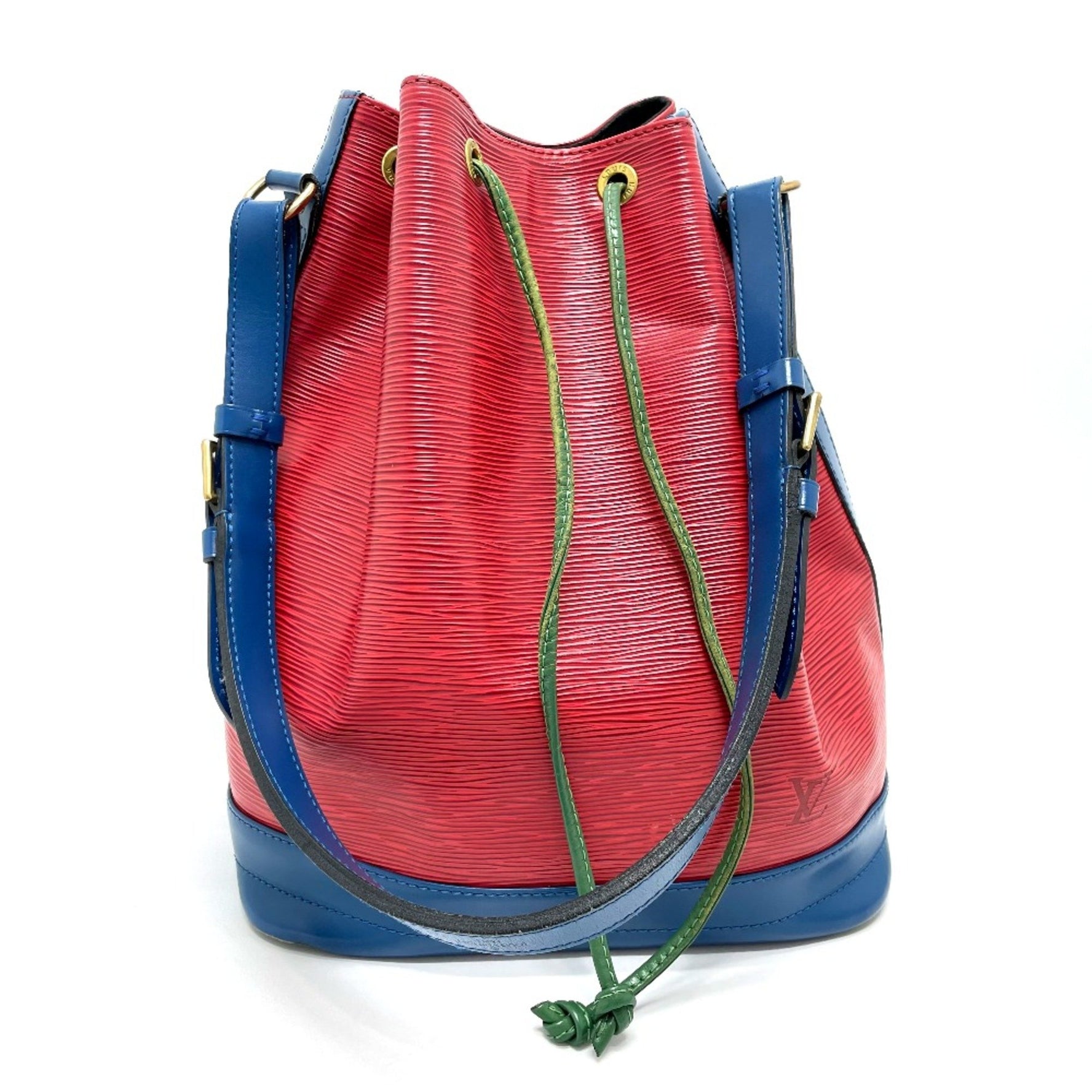 Louis Vuitton Epi tricolor bag drawstring Shoulder Bag Tricolor x Green blue