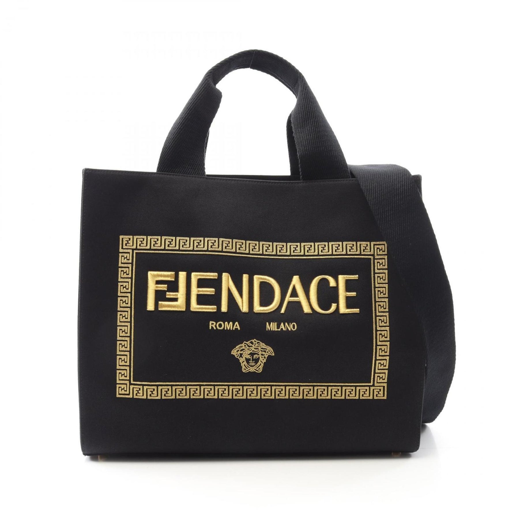 Fendi x Versace Fendace Tote Bag, Canvas
