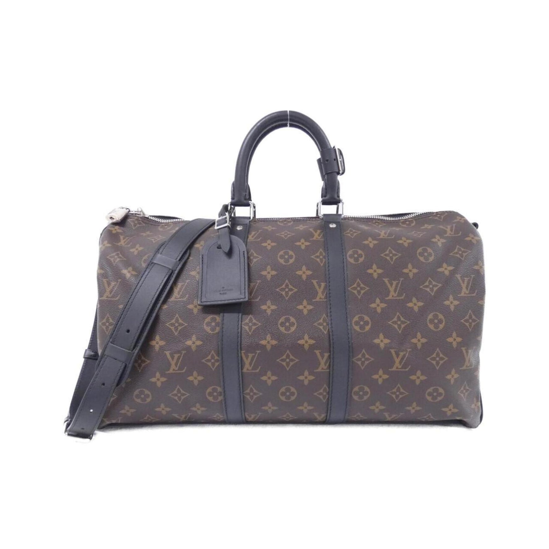 Louis Vuitton Monogram Macassar Keepall Bandouliere Boston Bag