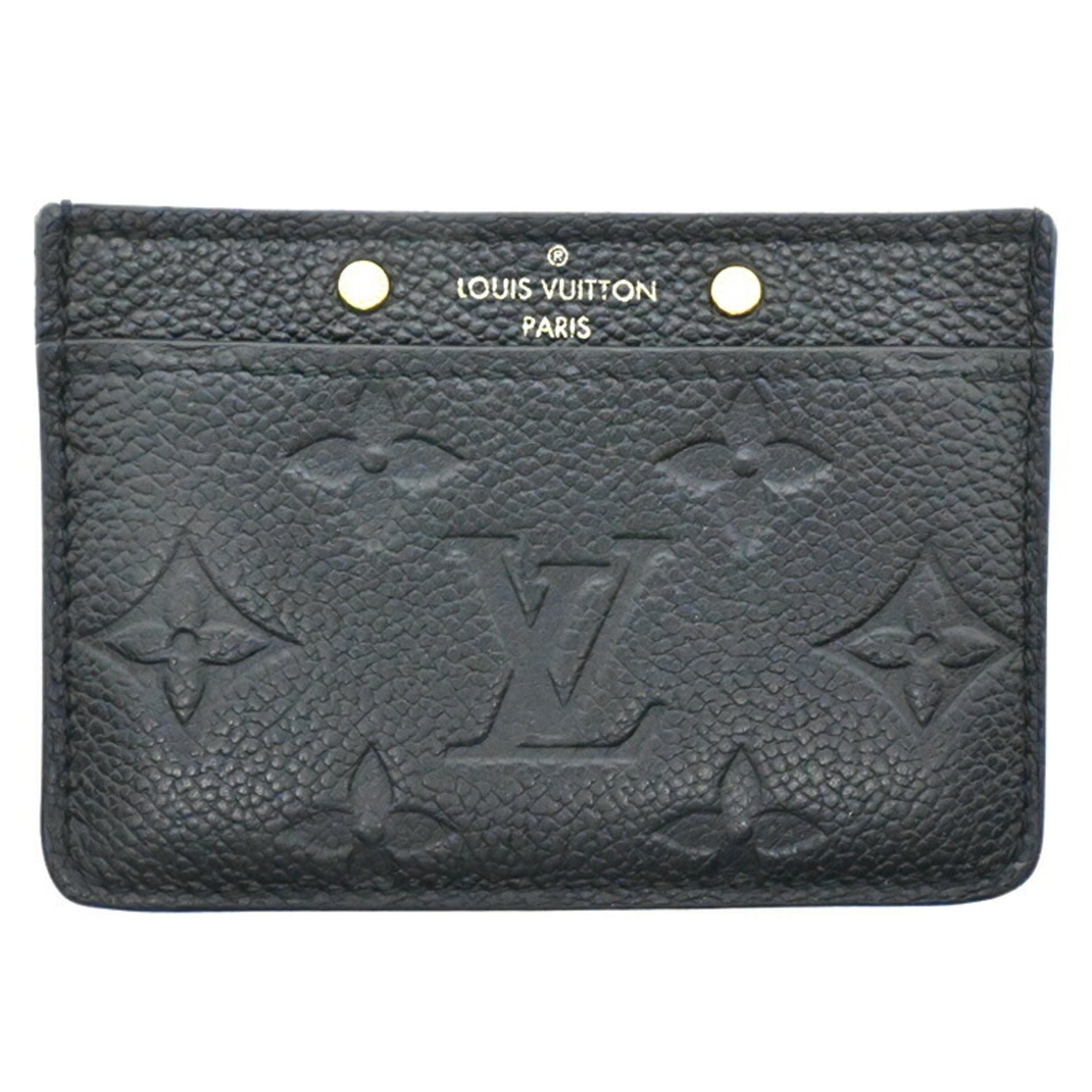 Louis Vuitton Porte Carte Sample Women's and Men's Card Case M69171 Monogram Empreinte Black