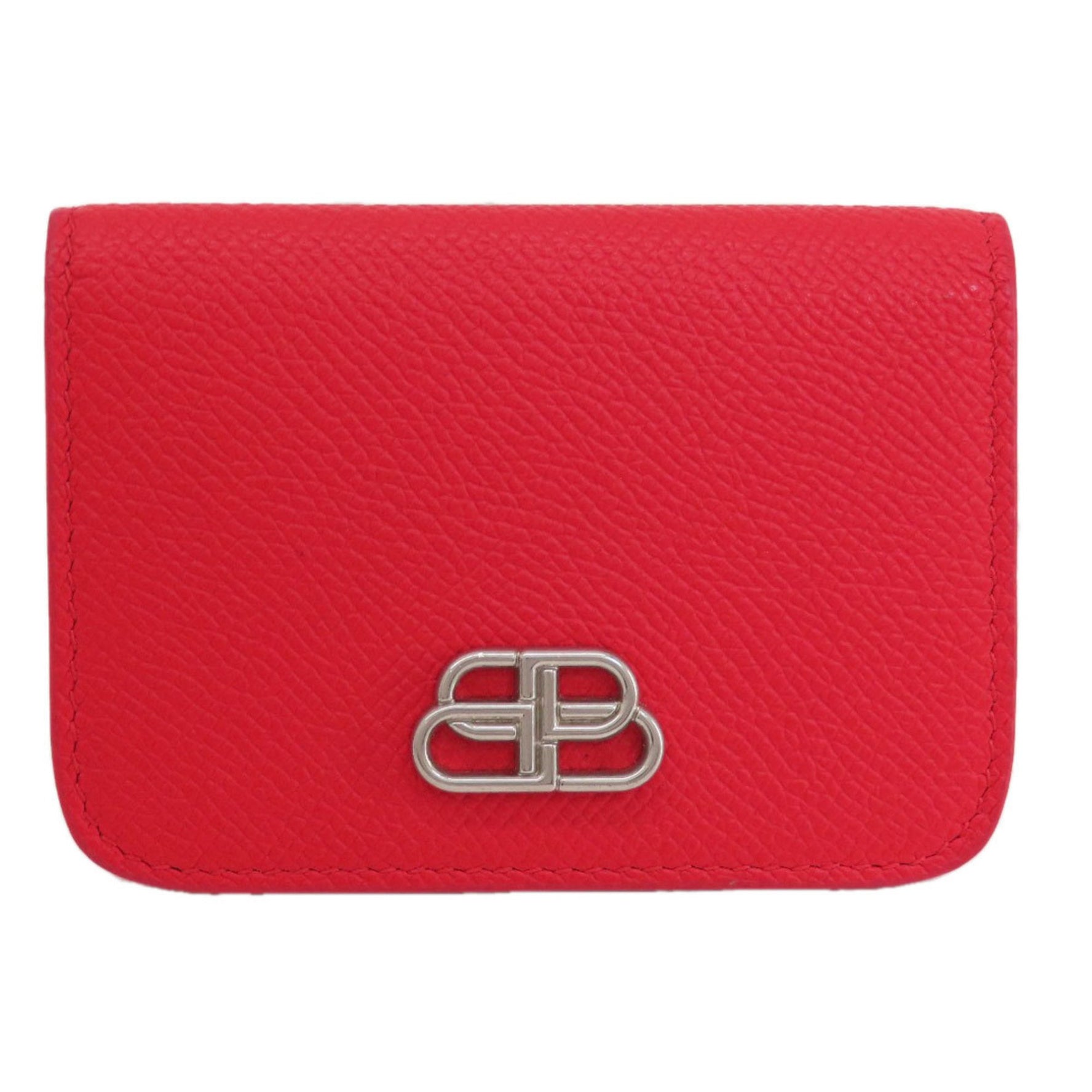 Balenciaga BB Compact Bi-fold Wallet Leather Women's BALENCIAGA