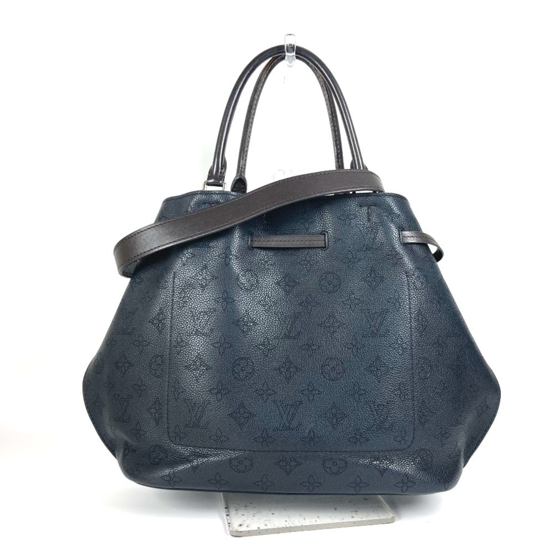 Louis Vuitton Monogram Mahina Girolata Bag, Shoulder Drawstring Handbag, Tote Leather, Noir, Black
