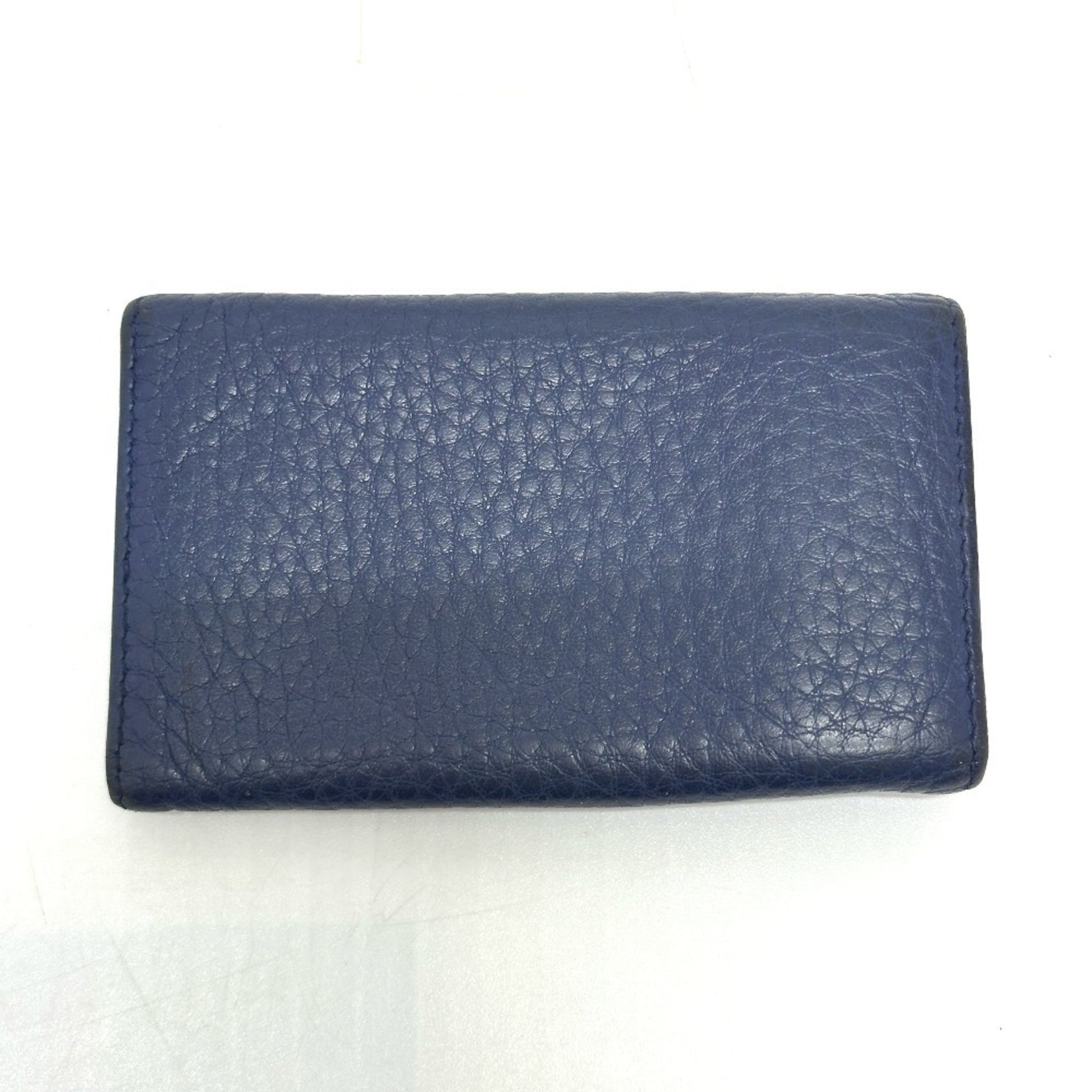 PRADA Triangle Plate Key Case Leather